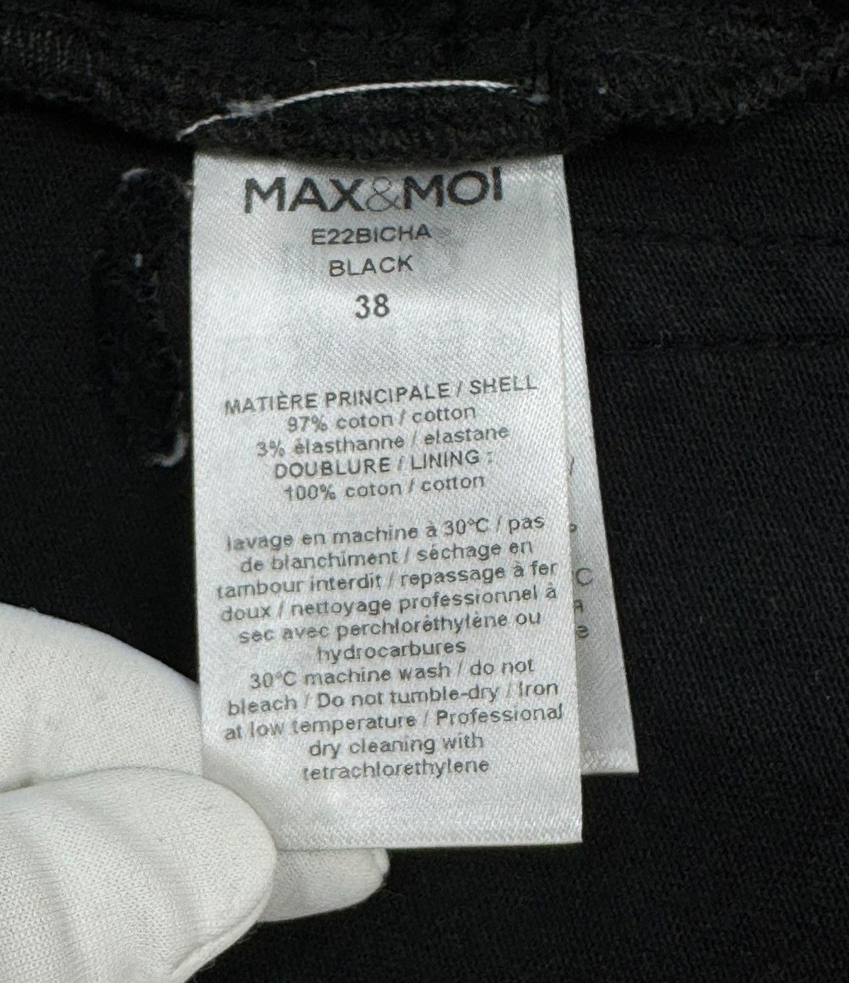 Designer Max&Moi Black Jeans Embroidered Sweet Collection size 38 Size 26" / US 2 / IT 38 - 10 Thumbnail
