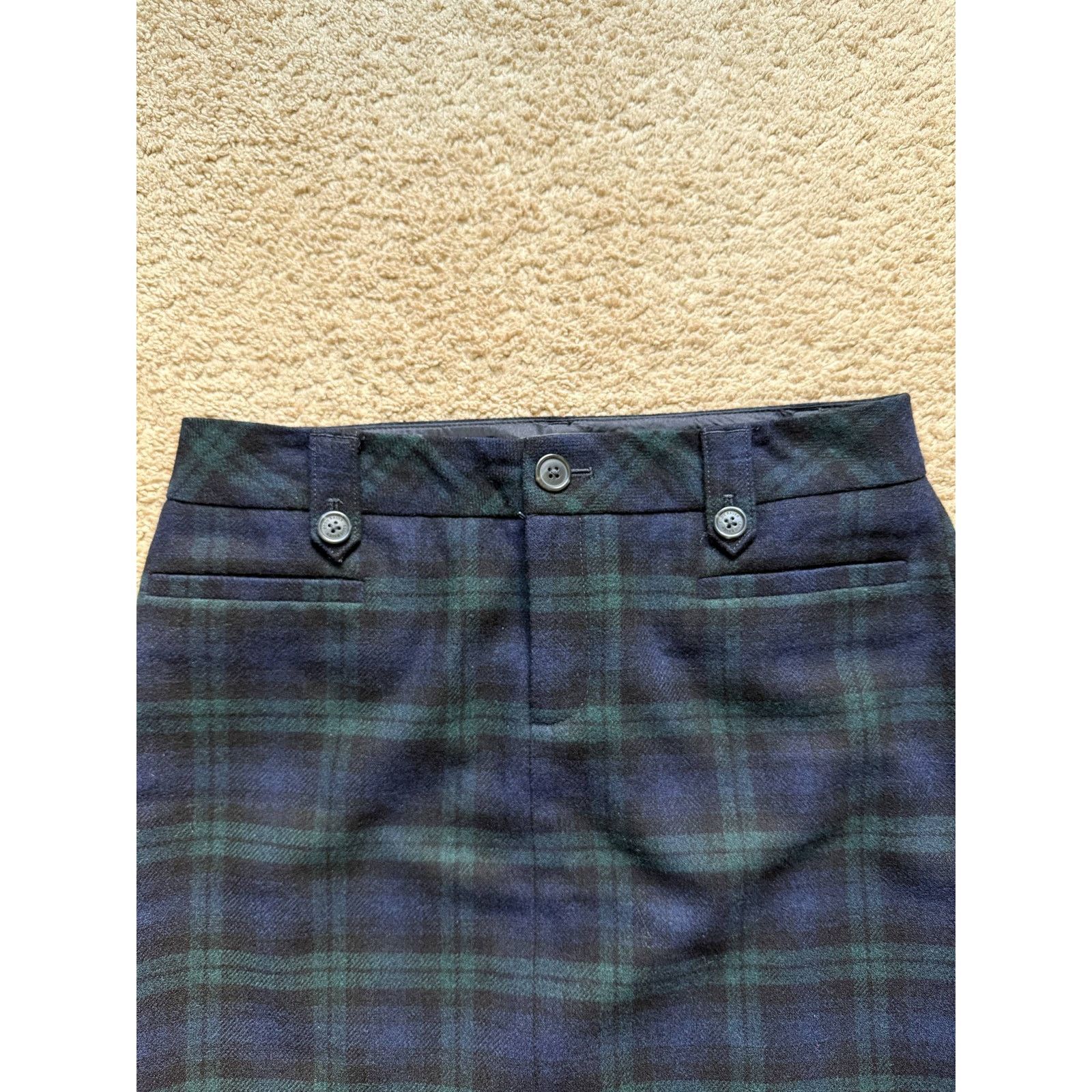 Eddie Bauer Eddie Bauer Plaid Mini Skirt Blue / Green Women's 6P Size 28" / US 6 / IT 42 - 3 Thumbnail