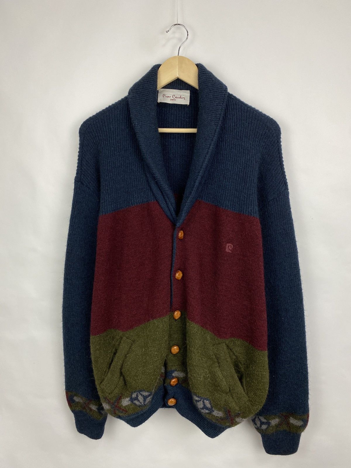 Pierre Cardin 🇫🇷 Vintage 90s Pierre Cardin Paris Wool Alpaca Cardigan Italy Size US M / EU 48-50 / 2 - 3 Thumbnail