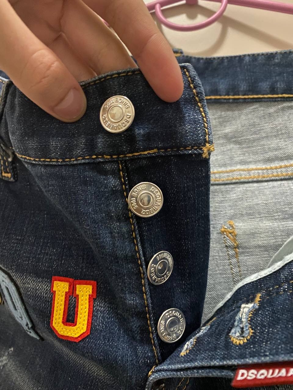 Dsquared2 × Vintage Dsquared2 Denim pants distressed mutli logo big logo Size US 32 / EU 48 - 2 Thumbnail