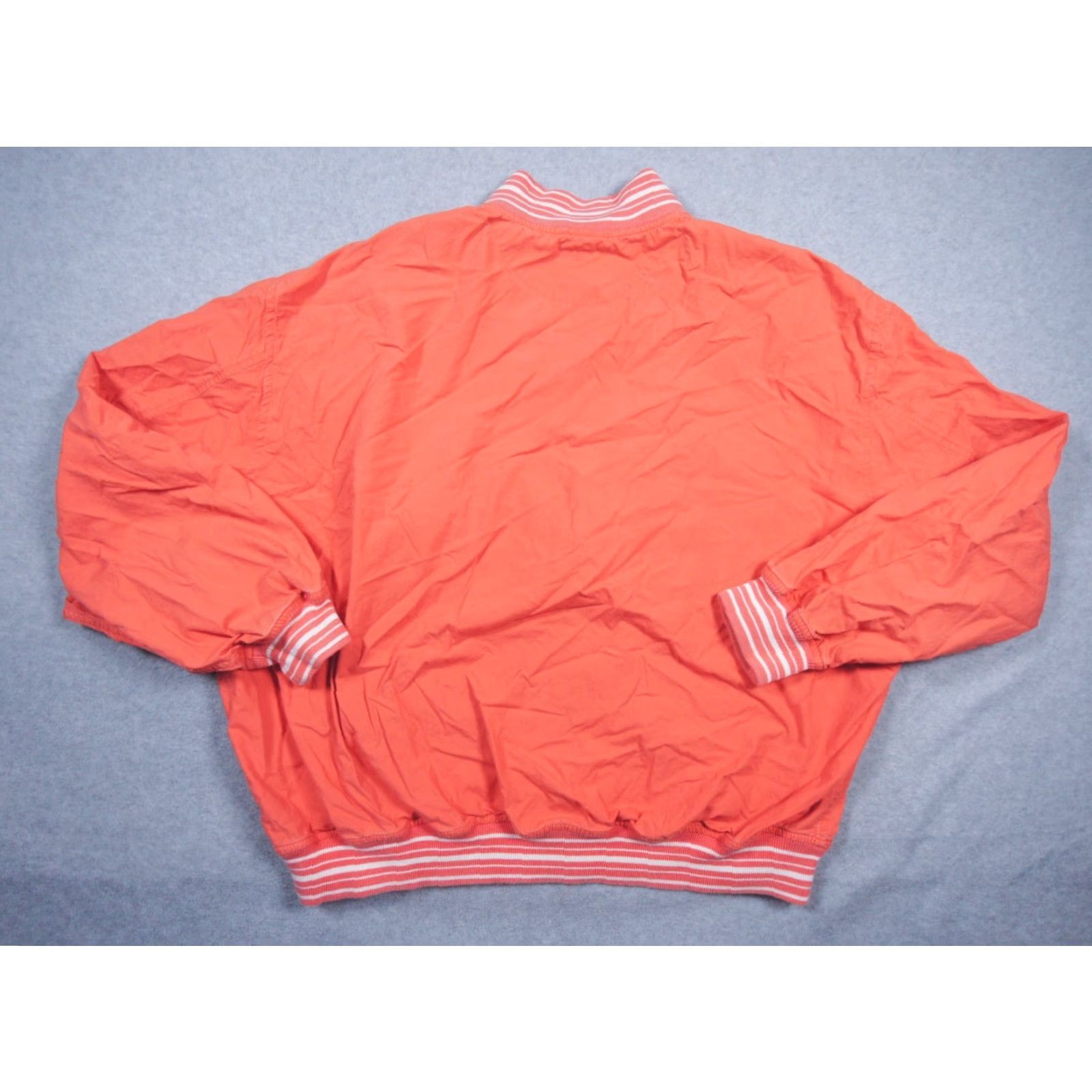 Banana Republic VINTAGE Banana Republic Jacket Mens Large Bomber Coat Zip Up Cotton Safari All Seasons Orange 90s Mens Size US L / EU 52-54 / 3 - 6 Thumbnail