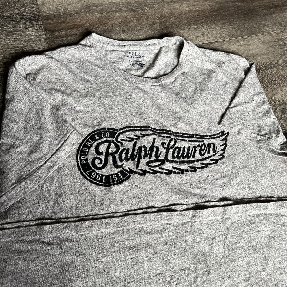 Polo Ralph Lauren Vintage Polo Ralph Lauren Motorcycle Wings Graphic Tee Shirt Size US L / EU 52-54 / 3 - 4 Thumbnail