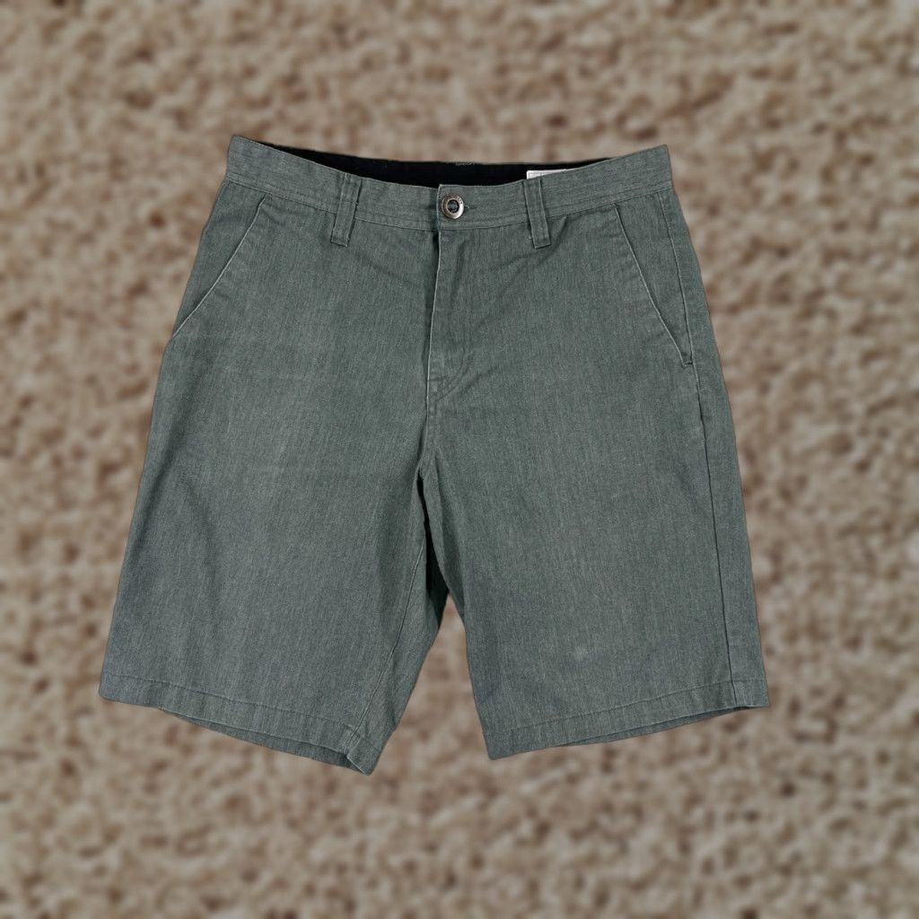 Volcom Volcom Shorts Mens 32 Gray Polyester Blend Skate Baseball Beach Chino Zip Fly Size US 32 / EU 48 - 1 Thumbnail