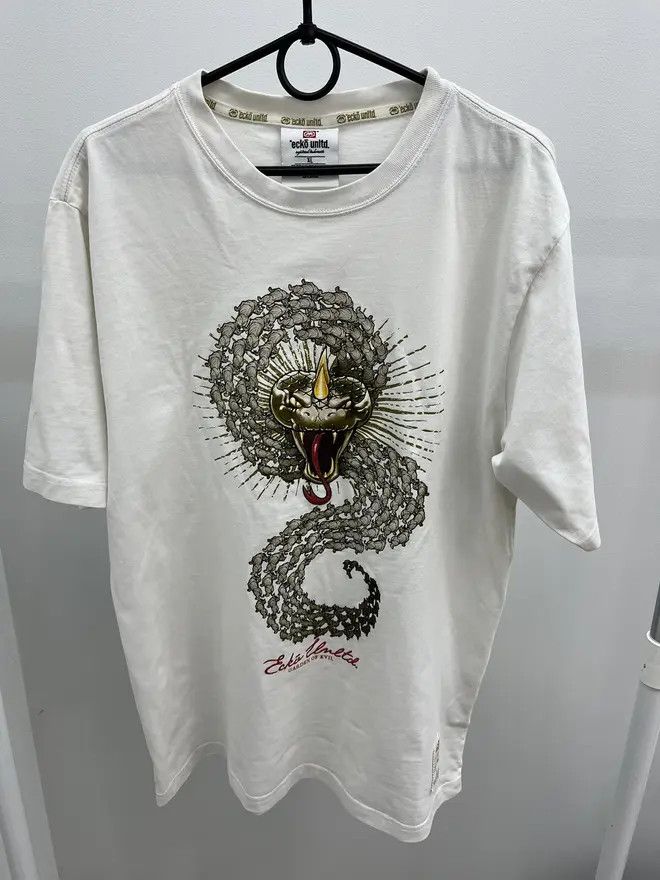 Ecko Unltd. Ecko Unltd Snake Logo Printed Cotton Tee Size US XL / EU 56 / 4 - 1 Thumbnail