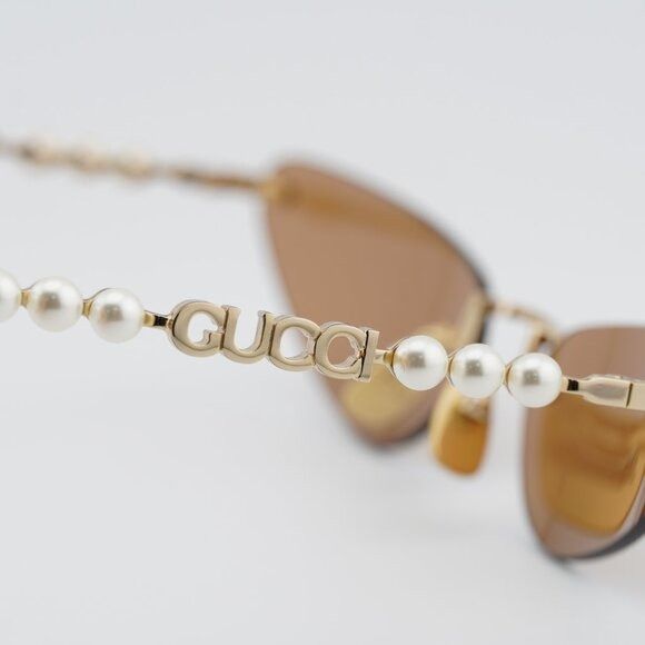 Gucci Gucci GG1920S 003 Sunglasses Shiny Endura Gold with Pearl Size ONE SIZE - 6 Thumbnail