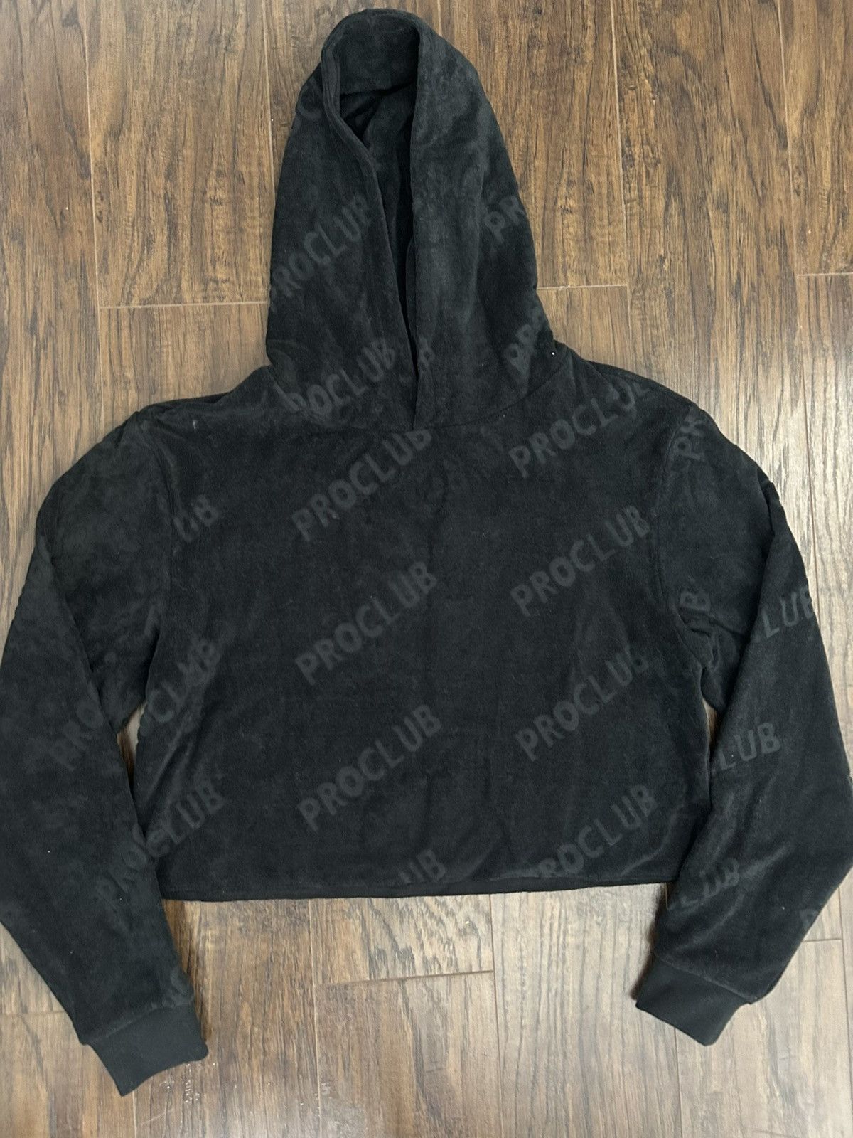 Other PROCLUB Black Cropped Hoodie Size M / US 6-8 / IT 42-44 - 2 Thumbnail