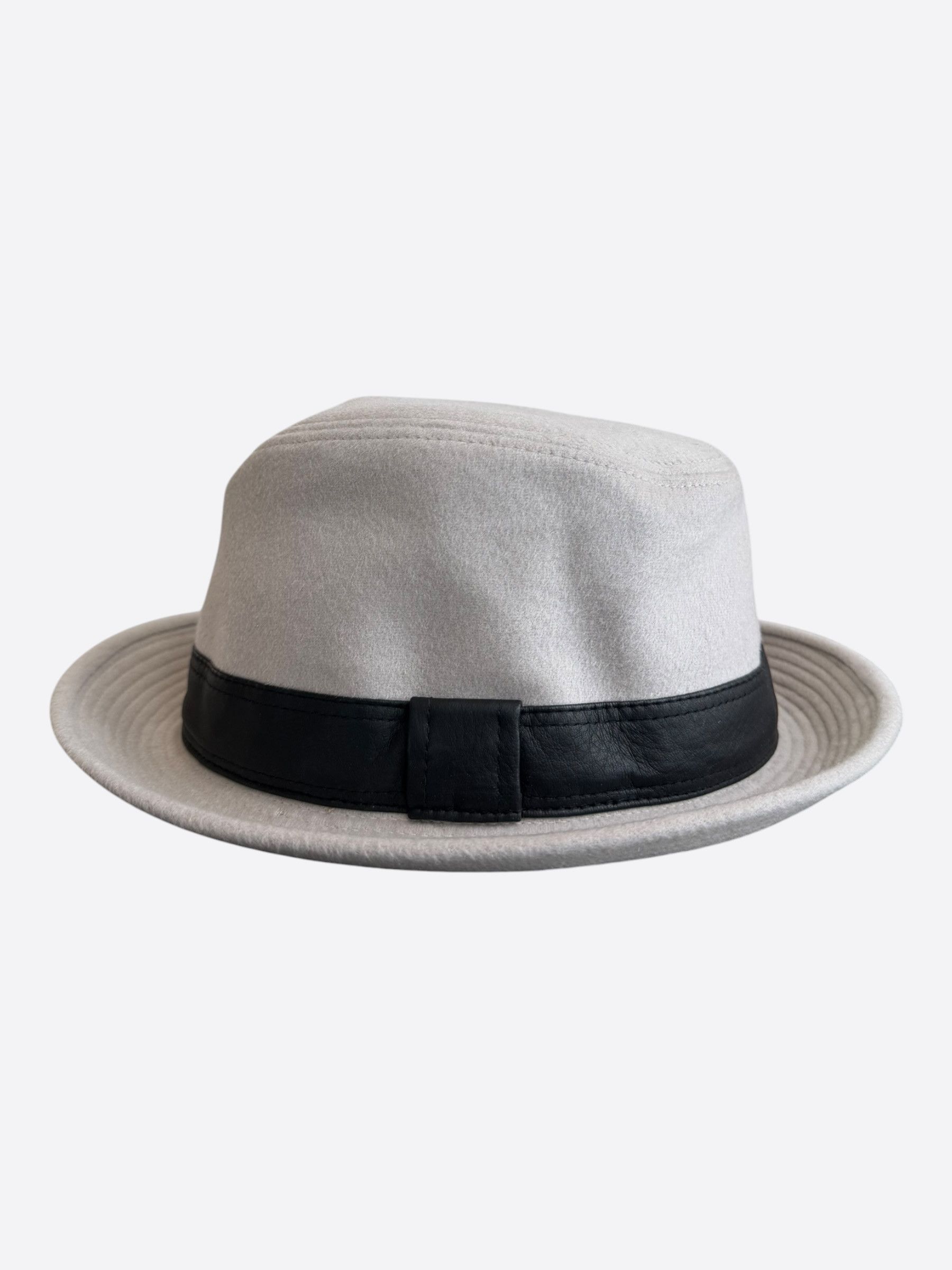 Hermes Hermes White & Black Cashmere Fedora Size ONE SIZE - 2 Thumbnail