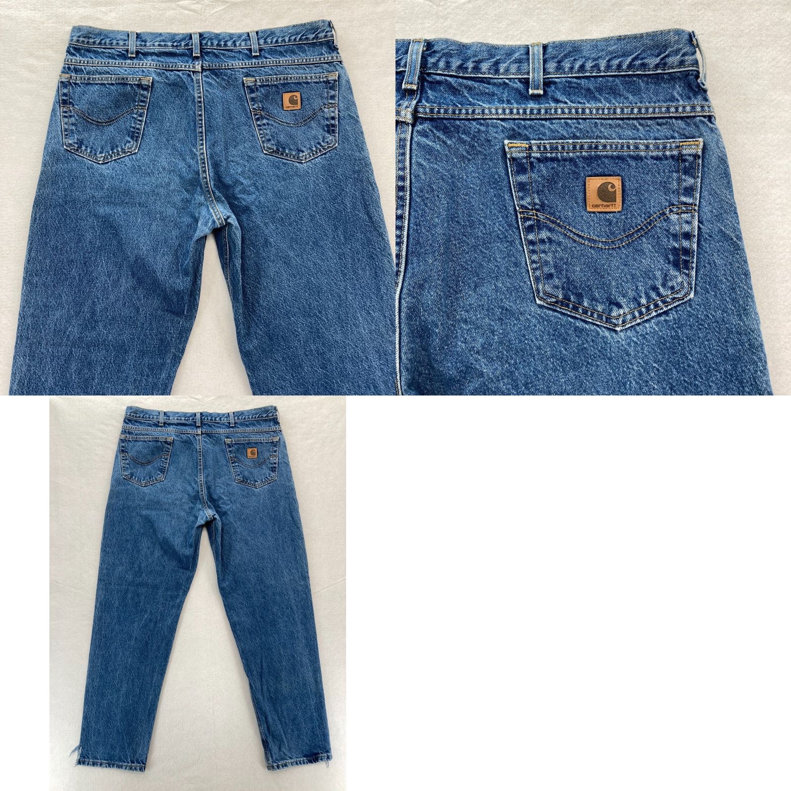 Carhartt VINTAGE Carhartt Jeans Mens 40x34 Medium Wash Blue Denim Tapered Leg Union Made Size US 40 / EU 56 - 9 Thumbnail