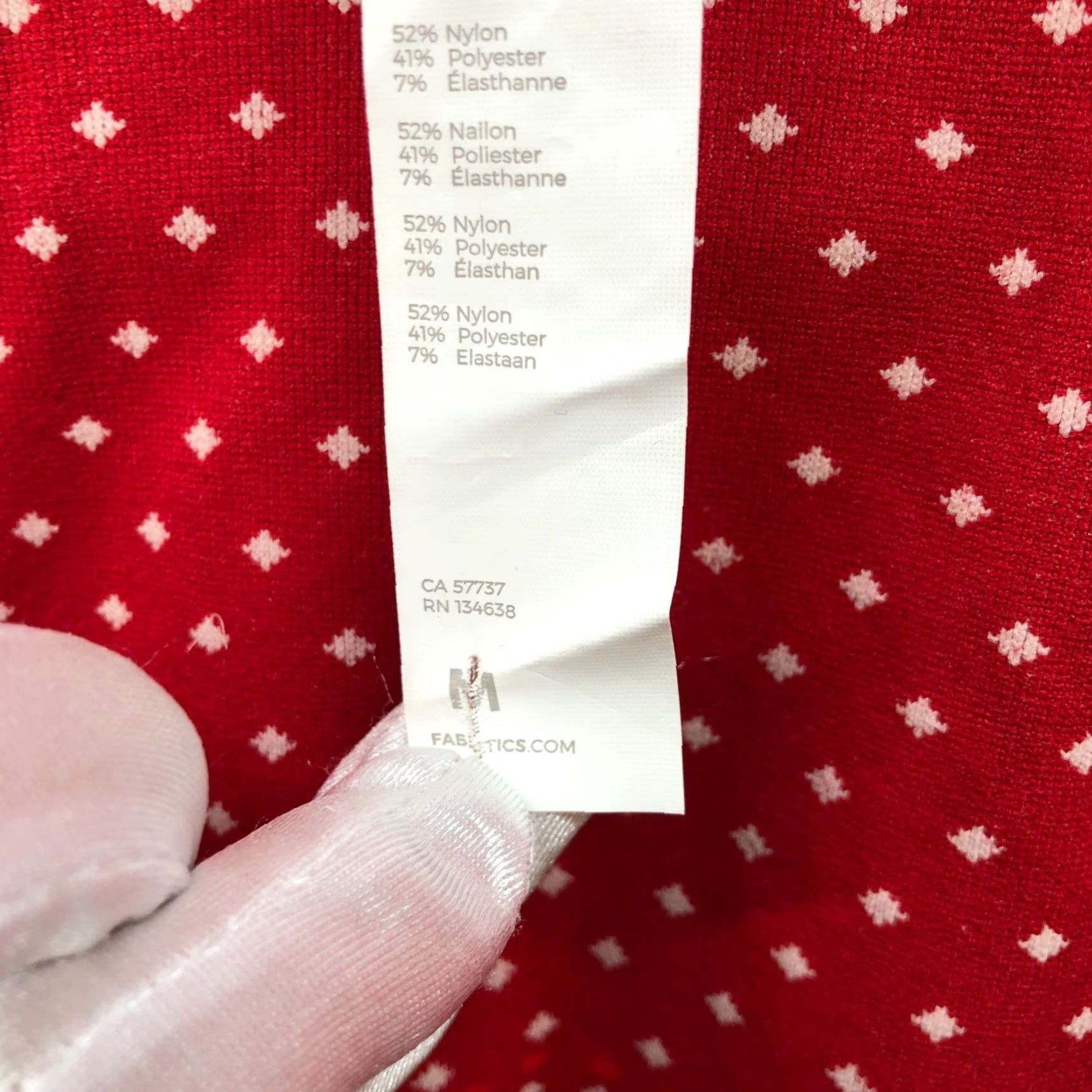 Fabletics Fabletics Cropped Seamless Christmas Holiday Fair Isle Mock Neck Womens M Red Long Sleeve Top Size M / US 6-8 / IT 42-44 - 6 Thumbnail