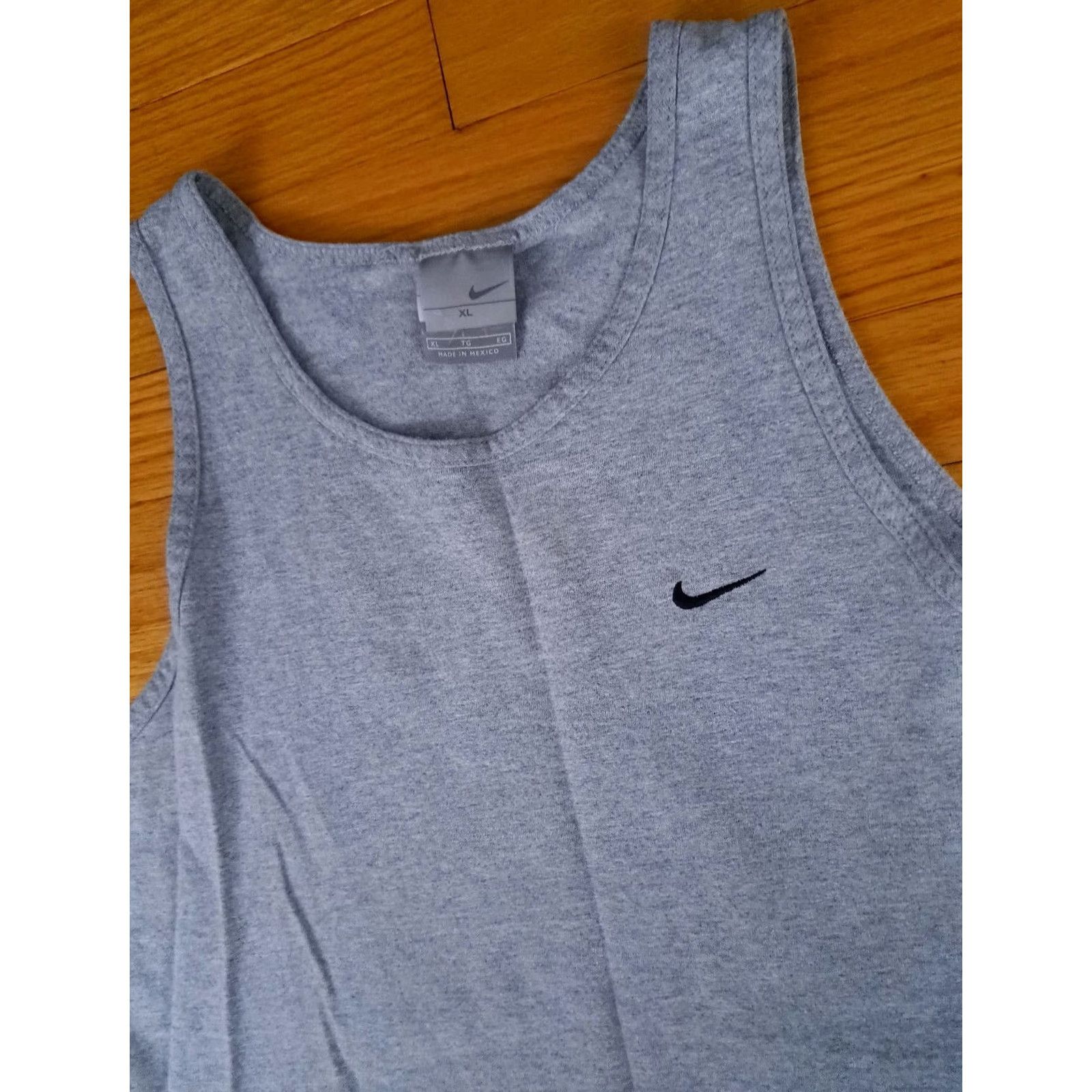 Nike Nike Tank Top Crew Neck L Embroidered Gray Men Shirt Size US L / EU 52-54 / 3 - 3 Thumbnail