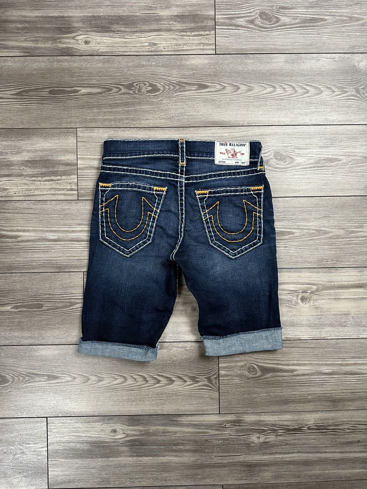 True Religion × Vintage Y2K True Religion Cut Off Denim Shorts Size US 33 - 1 Thumbnail