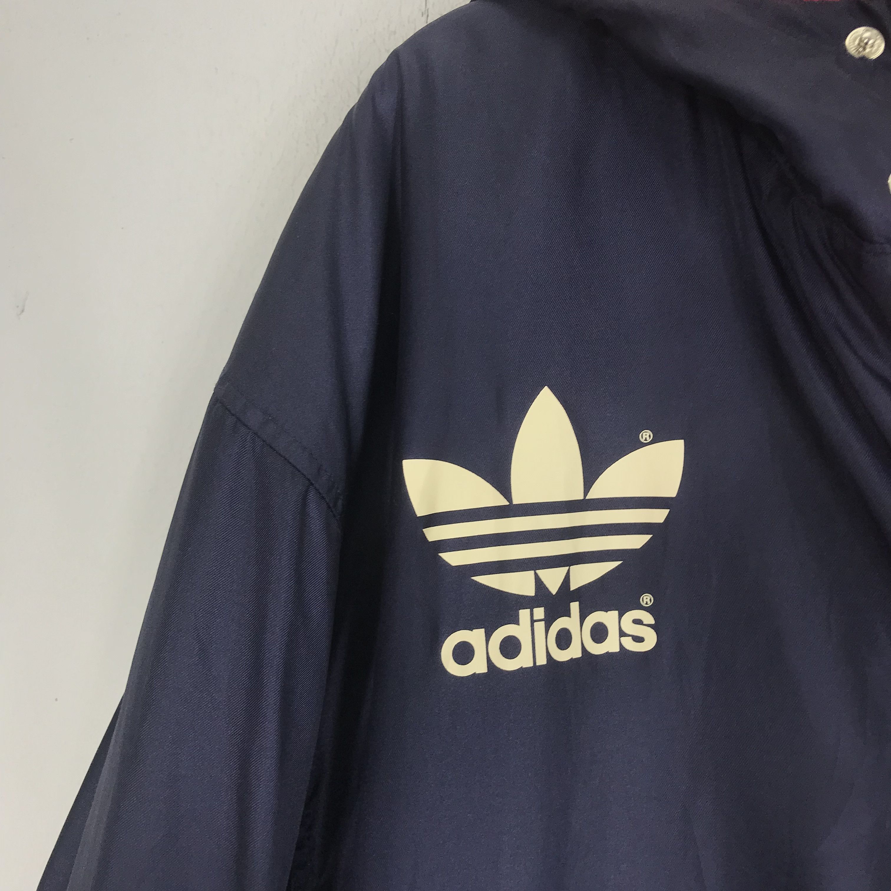 Adidas Vintage Adidas Trefoil Sherpa Long Jacket Hoodie Size US L / EU 52-54 / 3 - 7 Thumbnail