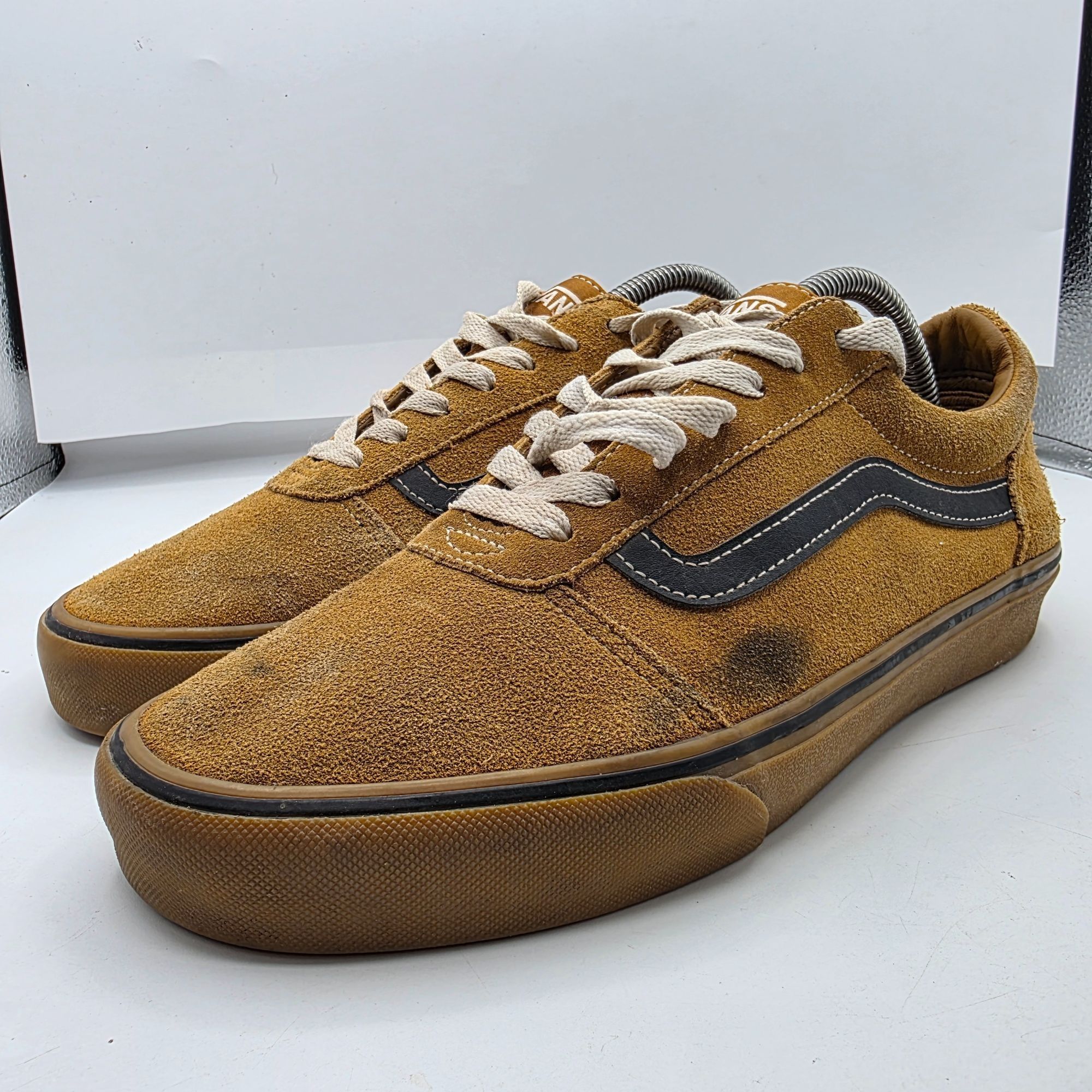 Vans Vans Ward Mens Shoes Size 9.5 Tan Black Stripe Lace-Up Low T Size US 9.5 / EU 42-43 - 4 Thumbnail