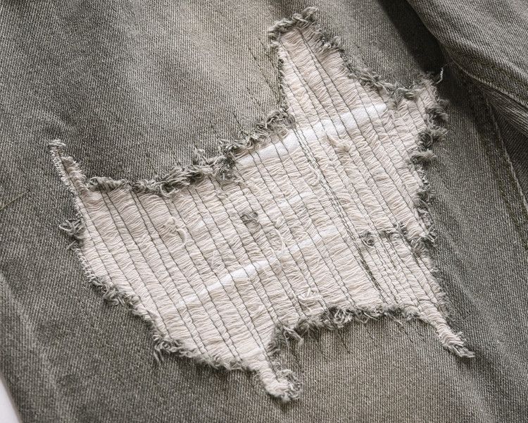 Vintage Vintage Zig Zag Mending Frayed Ripped Jeans Size US 29 - 8 Thumbnail