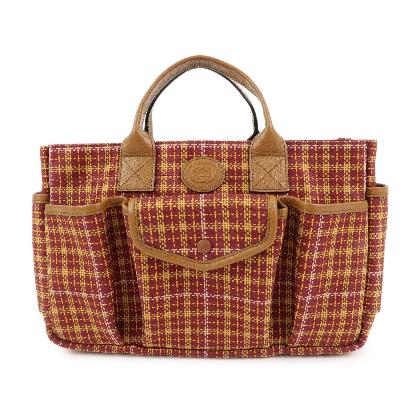 Gucci Gucci Children's Canvas & Leather Tote Burgundy Size ONE SIZE - 1 Thumbnail