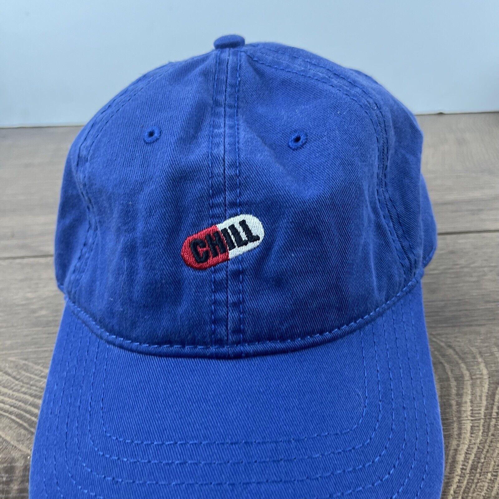 Other Chill Pill Hat Chill Pill Cap Adjustable Hat Blue Hat Adult Size ONE SIZE - 7 Thumbnail