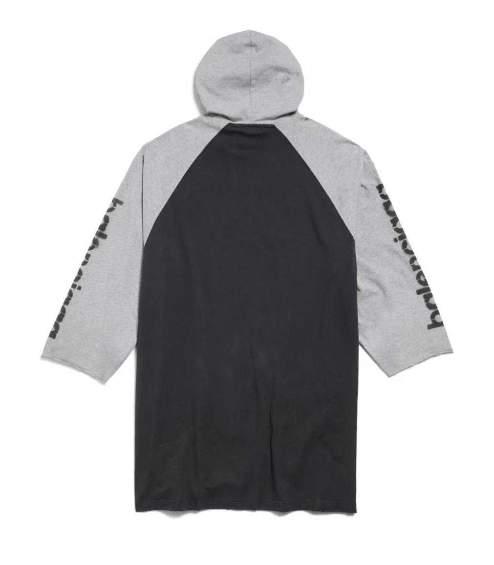 Balenciaga Balenciaga 3B Stencil Hooded Shirt Oversized Size US S / EU 44-46 / 1 - 2 Thumbnail