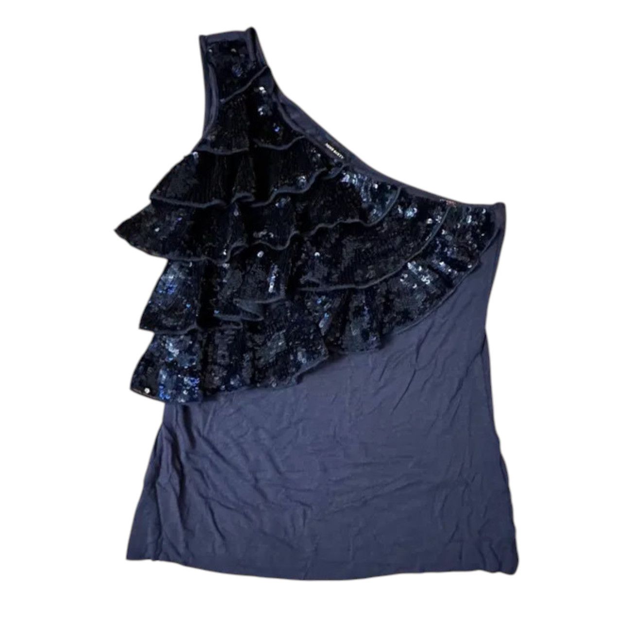 Miss Sixty Miss Sixty one shoulder sequin tank top sz M navy color Size M / US 6-8 / IT 42-44 - 1 Preview