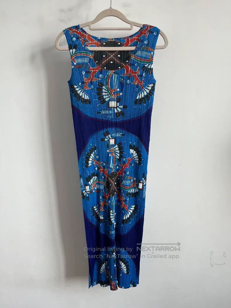 Issey Miyake Issey Miyake Blue Dress Size L / US 10 / IT 46 - 1 Thumbnail