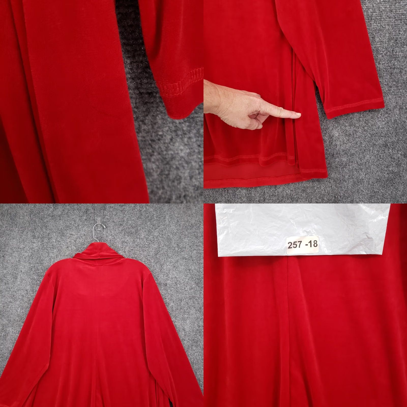 Vintage Catherines Sweater Womens 0X Plus Red Pullover Cowlneck Stretch Knit Size XL / US 12-14 / IT 48-50 - 9 Thumbnail