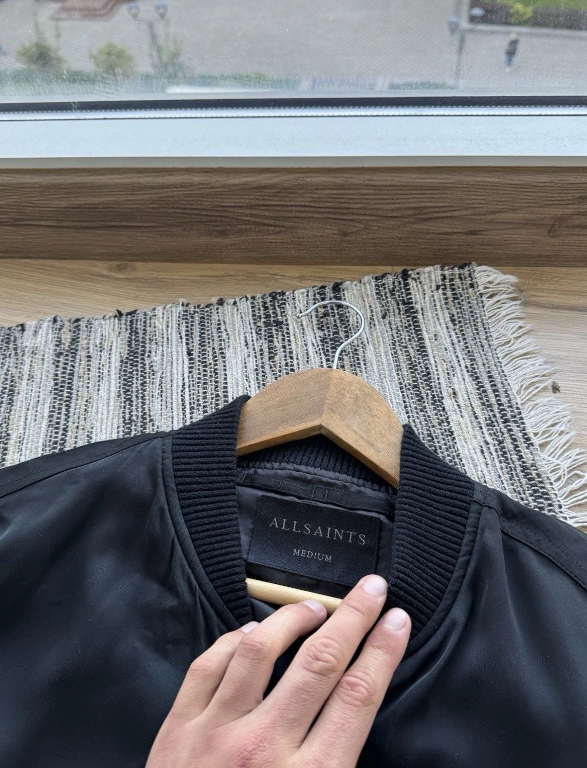 Allsaints All saints Polyester Nova Bomber Black Men’s Jacket Size M Size US M / EU 48-50 / 2 - 7 Thumbnail