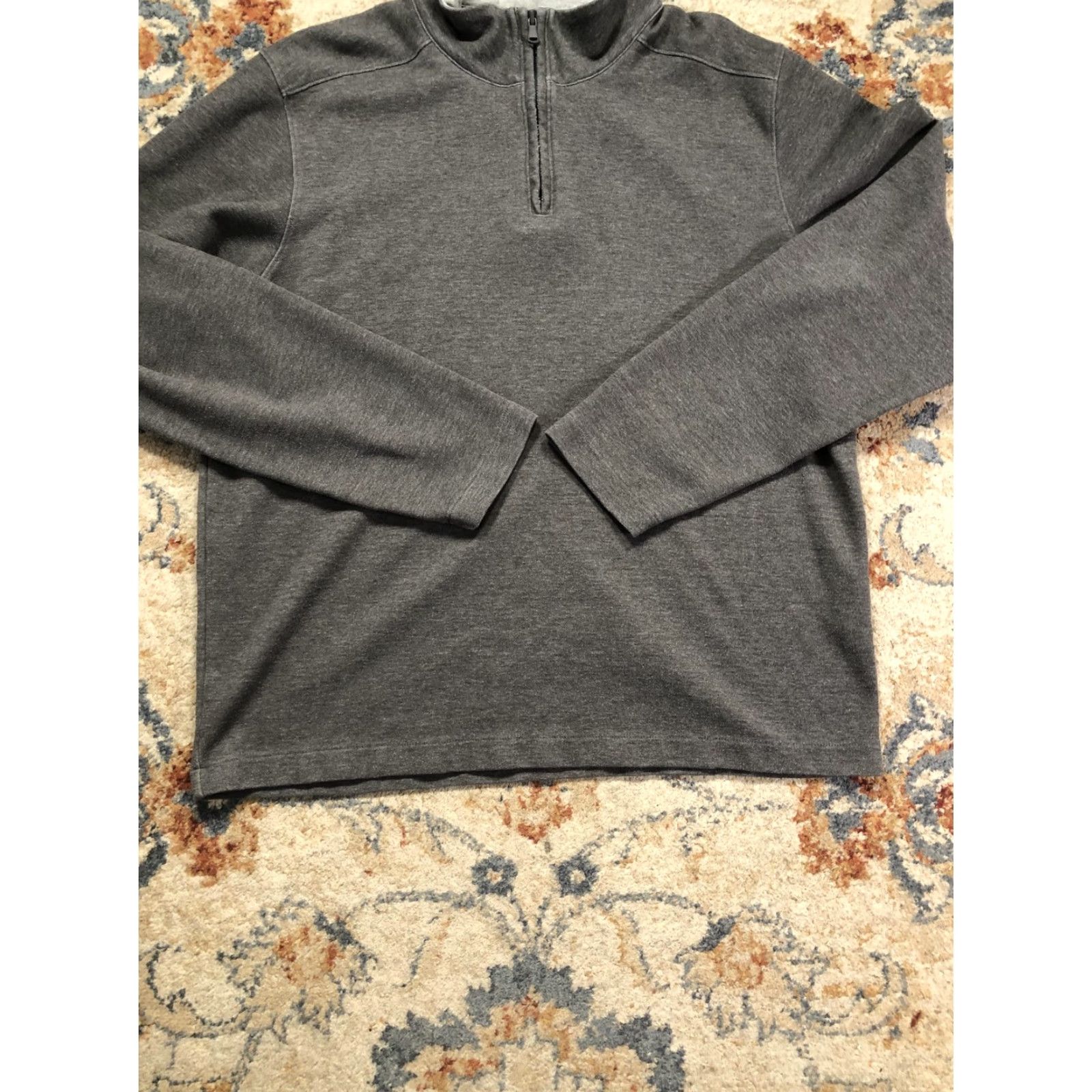 Bonobos Bonobos Sweatshirt Mens XL Gray 1/4 Zip Slim Knit Mock Neck Pullover Solid Size US XL / EU 56 / 4 - 5 Thumbnail