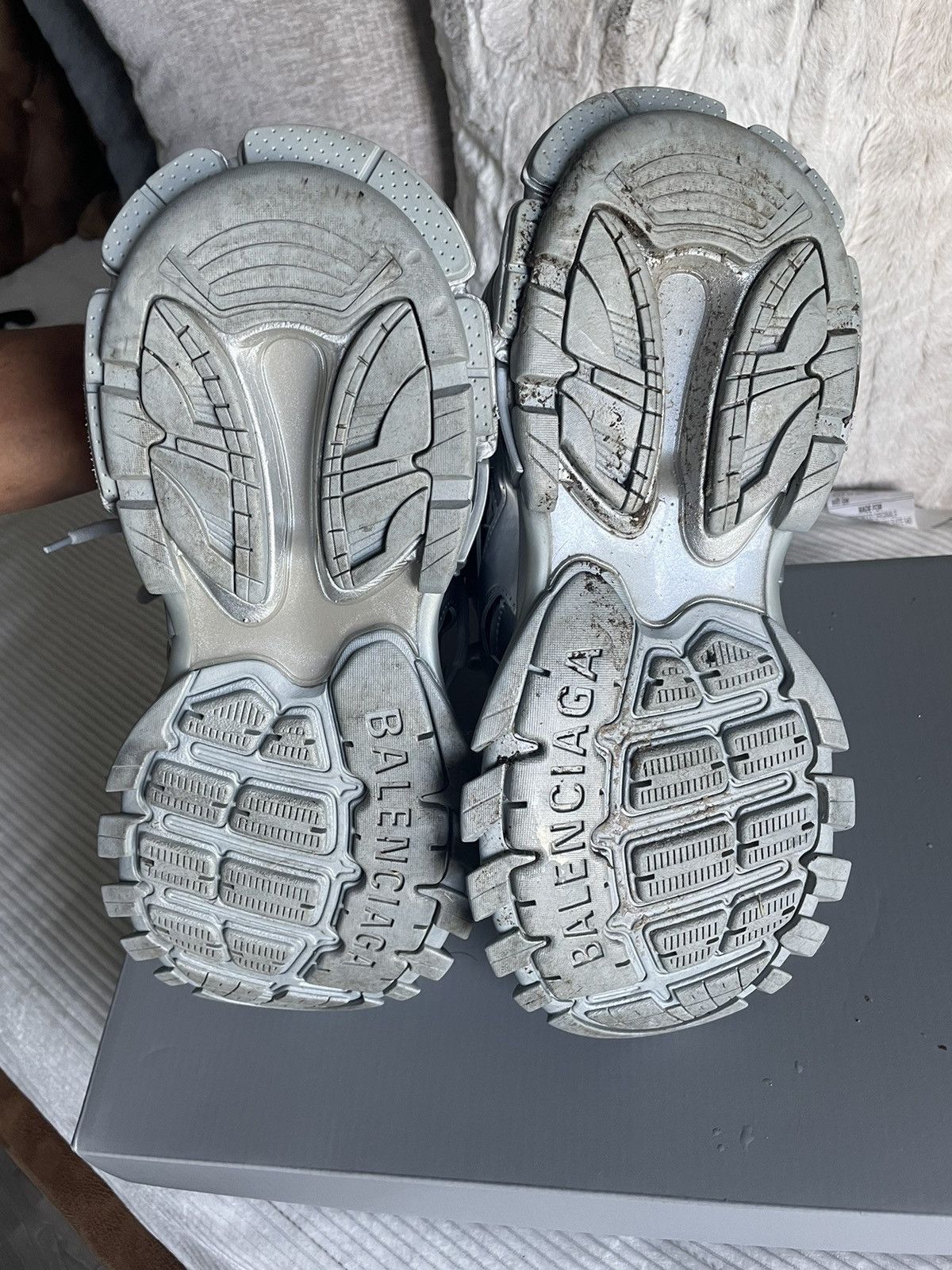Balenciaga Balenciaga silver track sneakers Size US 10 / EU 43 - 8 Thumbnail