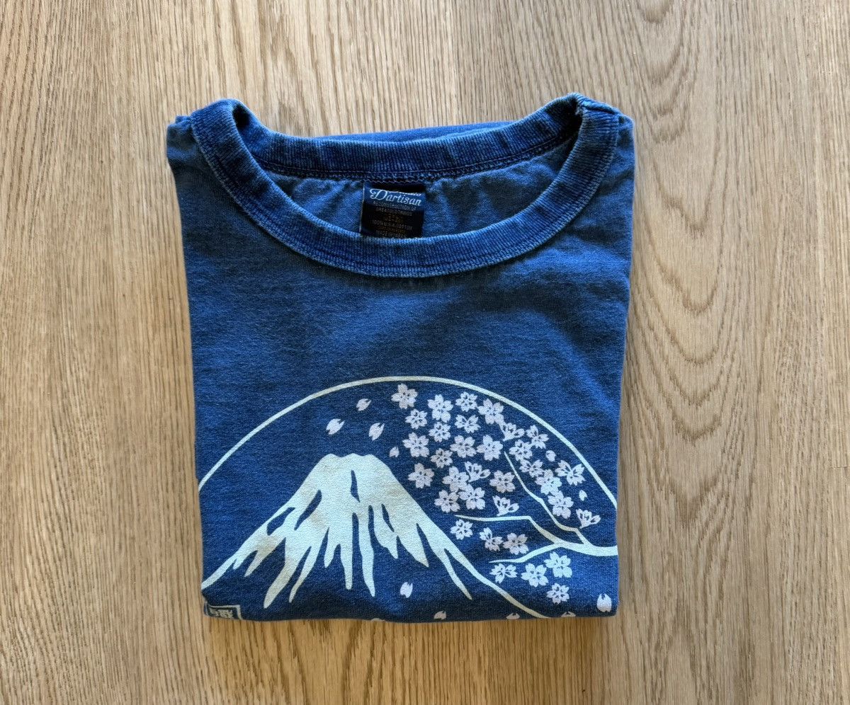 8097B - "Japan" Loop-Wheel Logo Tee - Light Indigo
