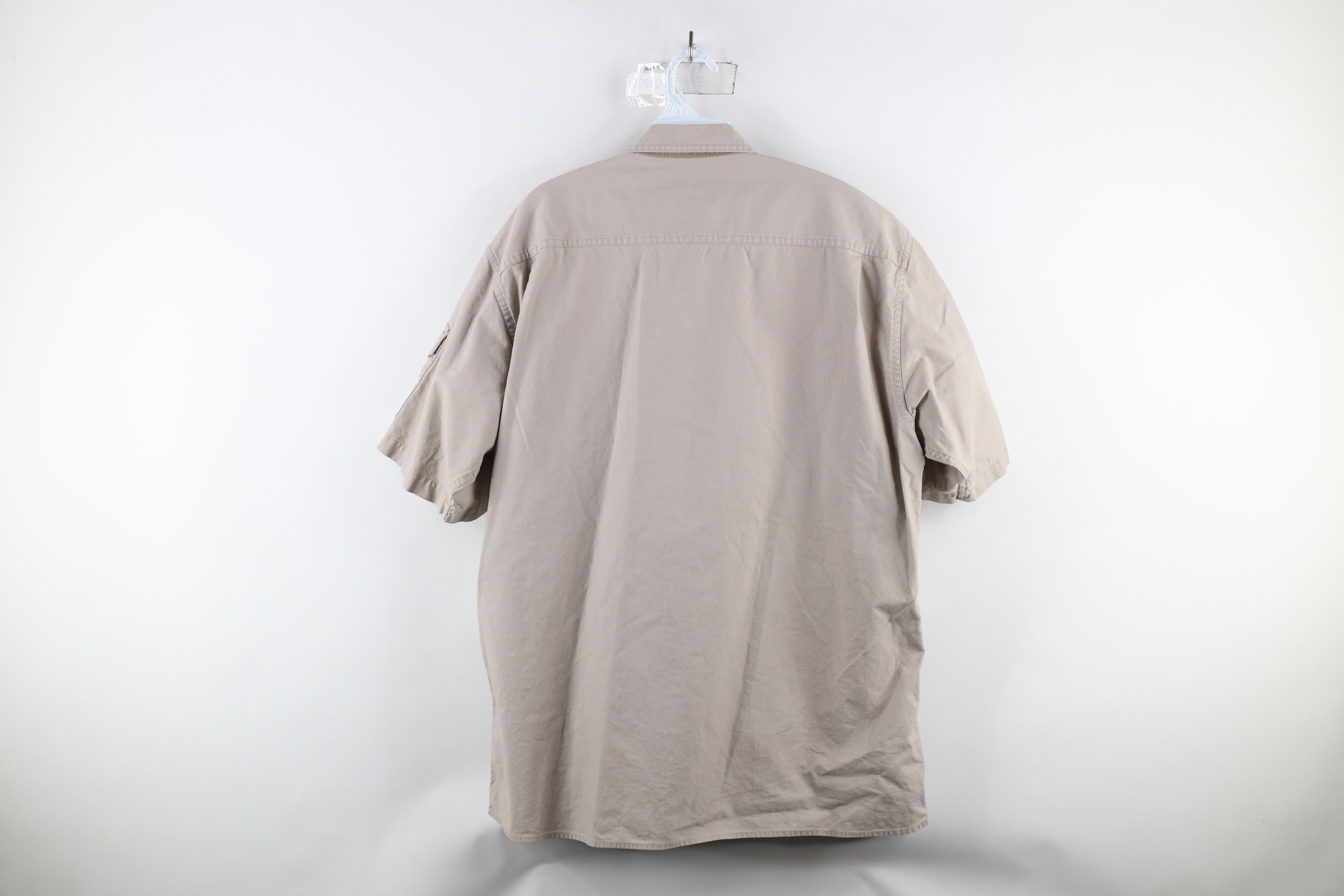 Cabelas × Vintage Vintage Cabelas Short Sleeve Safari Bush Button Shirt Beige Size US L / EU 52-54 / 3 - 9 Thumbnail