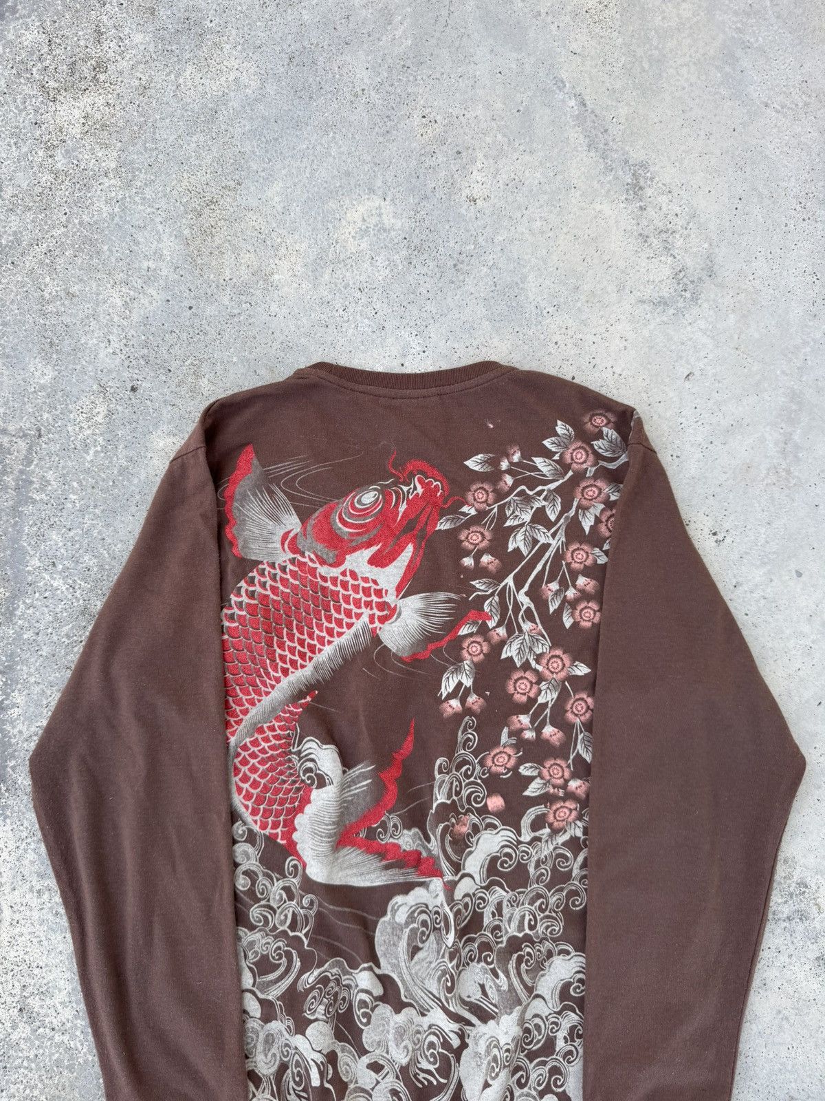 Japanese Brand Sukajan Japanese Koi Fish Long Sleeve Size US L / EU 52-54 / 3 - 2 Thumbnail
