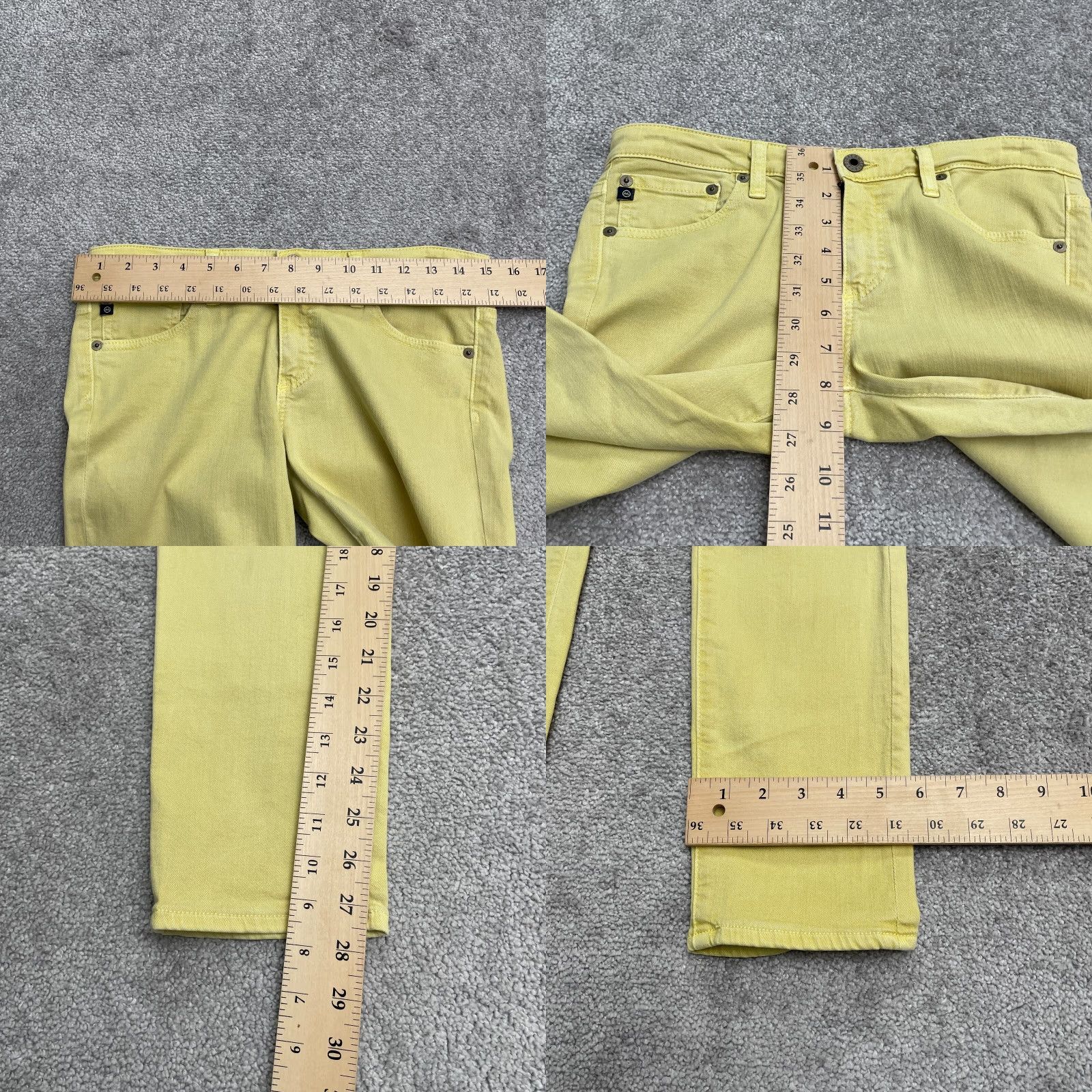 Vintage VINTAGE? Wait no vintage: The Stevie Ankle Smil Straight Jeans Womens 28R Yellow AG Adriano Goldschmied Jeans 28in Inseam Size 28" / US 6 / IT 42 - 9 Thumbnail