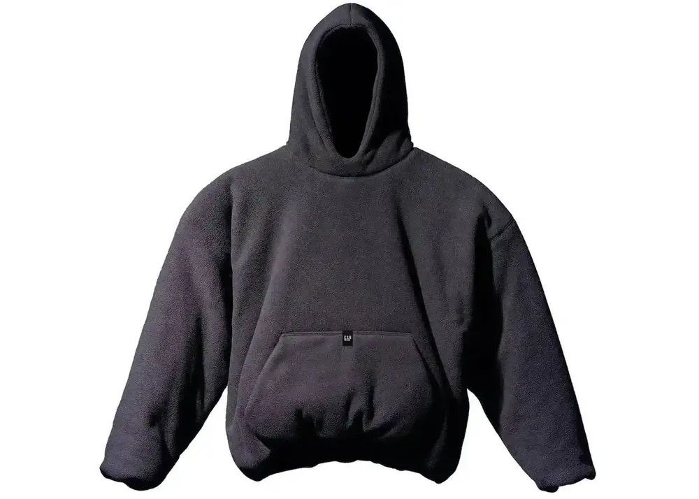 image of Balenciaga Yzy Gap Fleece Hoodie in Black, Men's (Size Small)