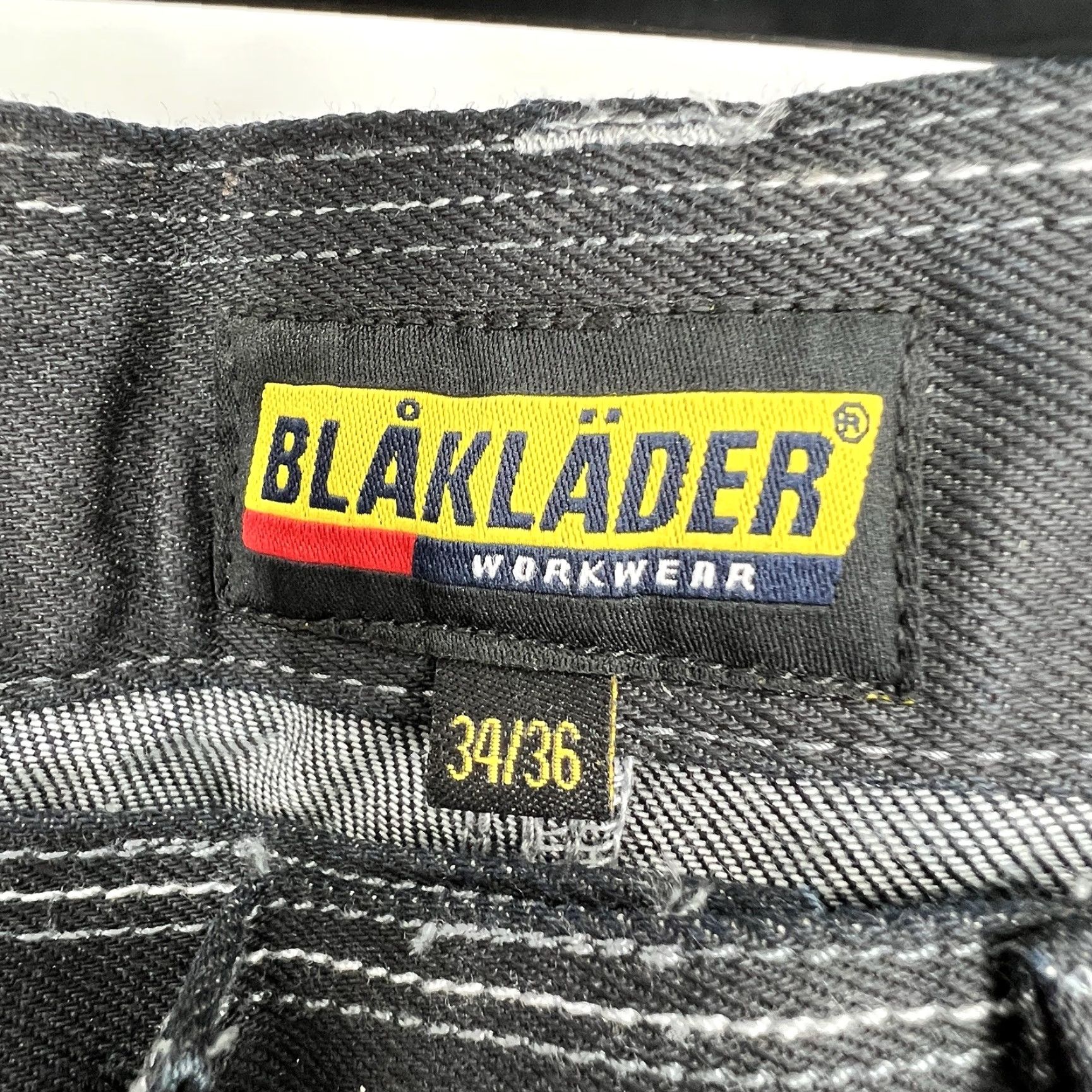 Vintage Blaklader Men's 1659 Urban Cordura Denim Jeans Black 34x36 Size US 34 / EU 50 - 2 Thumbnail