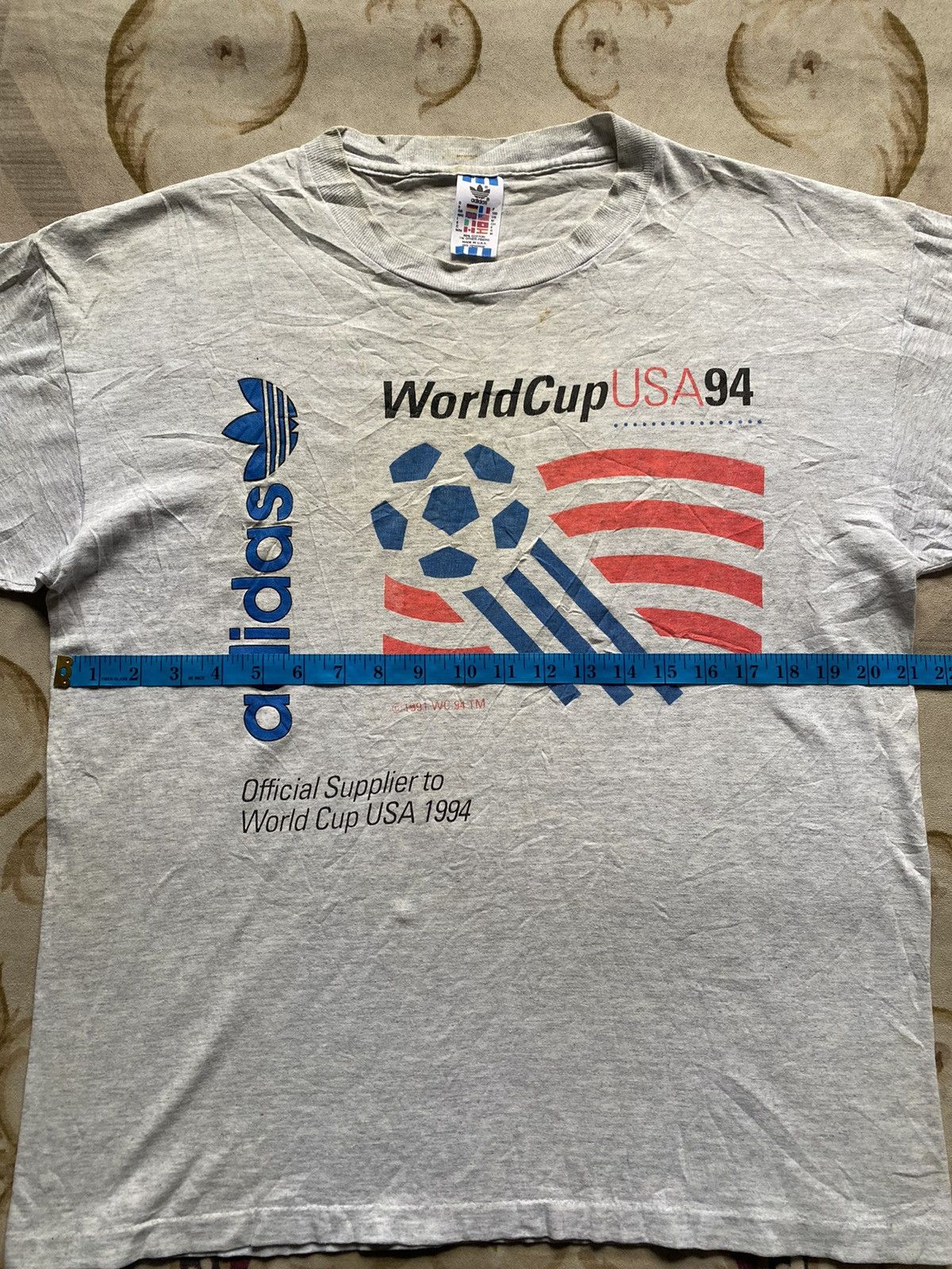 Adidas Vintage Adidas Fifa World Cup USA 1994 T-Shirt Size US L / EU 52-54 / 3 - 12 Thumbnail