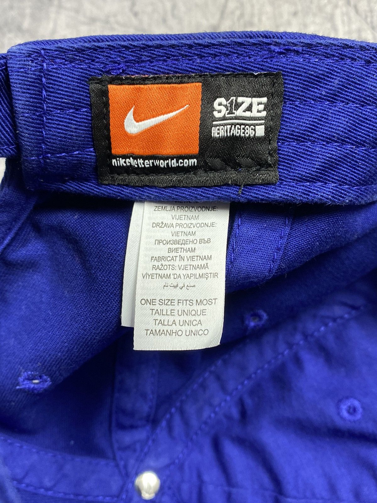 Nike × Vintage Vintage Nike Center Logo y2k Drill Cap Size ONE SIZE - 9 Thumbnail