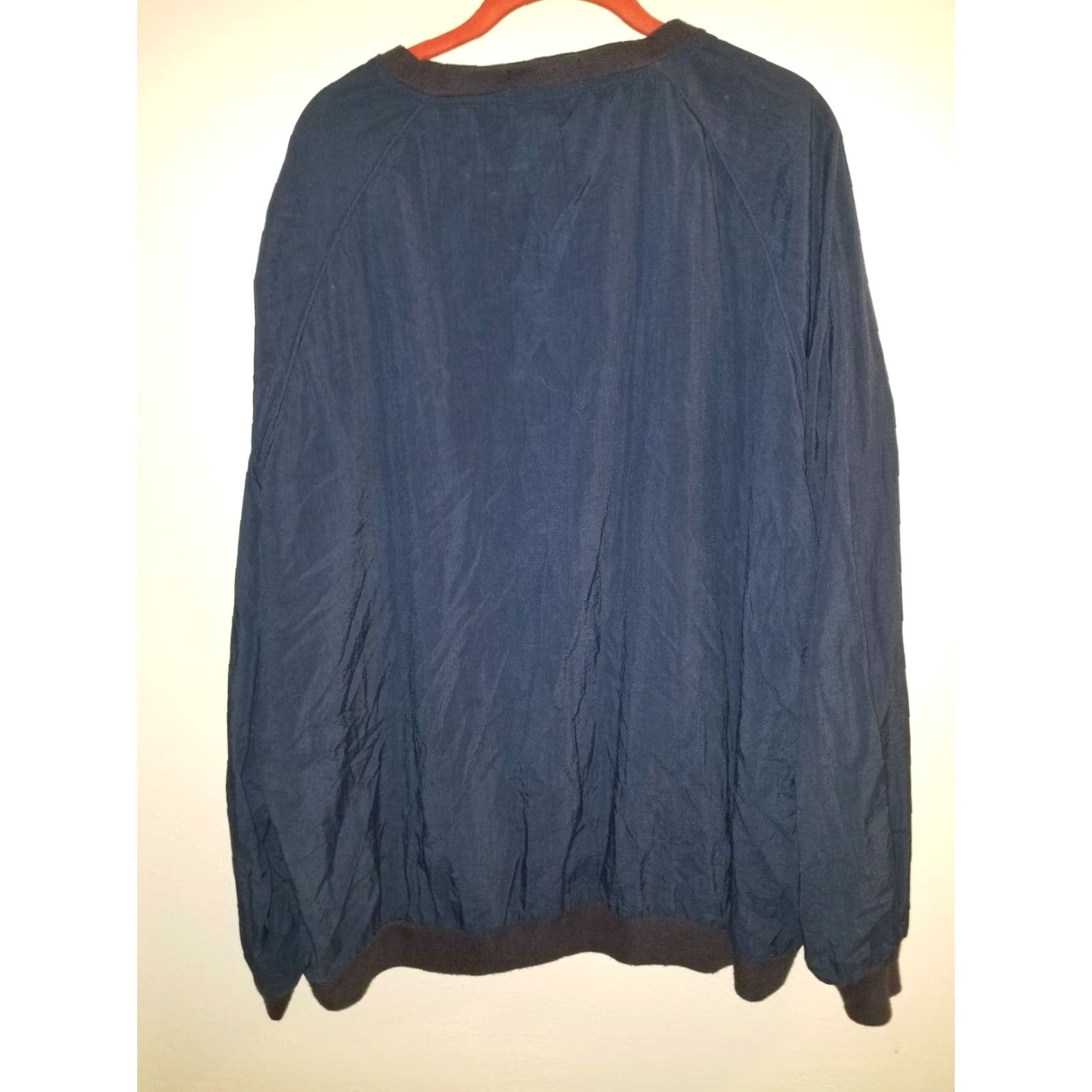 Vintage VINTAGE LaMode Windbreaker Shirt Jacket XL Blue Embroidered Smucker's Co Fruit Spread Jelly Jam Pullover Nylon Men Size US XL / EU 56 / 4 - 4 Thumbnail