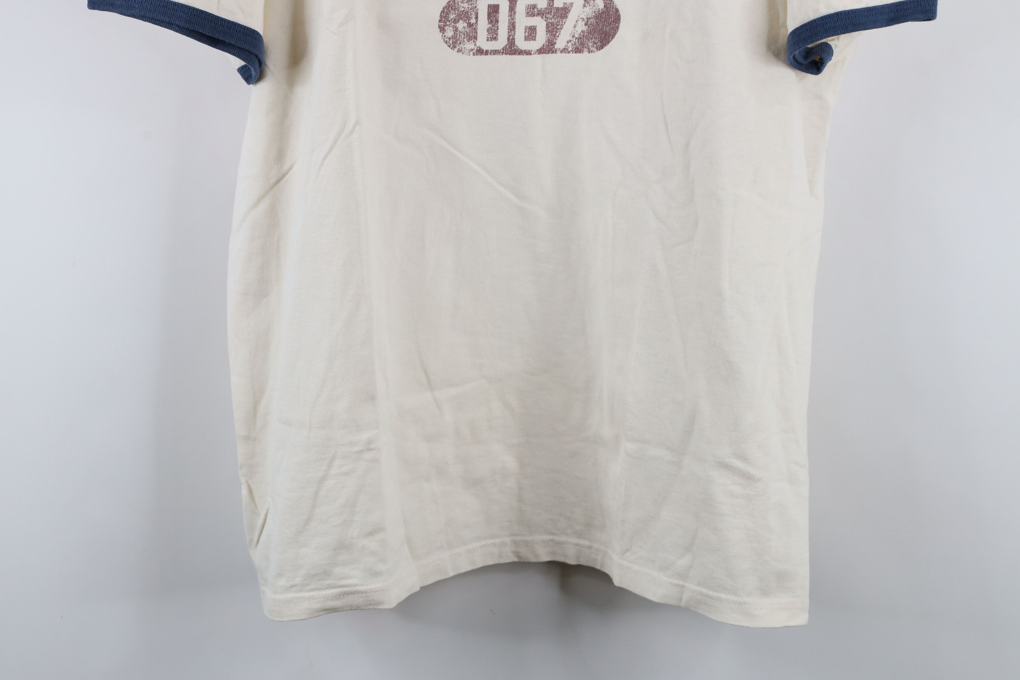 Ralph Lauren × Vintage Vintage 90s Ralph Lauren Short Sleeve Ringer T-Shirt Beige Size US L / EU 52-54 / 3 - 3 Thumbnail