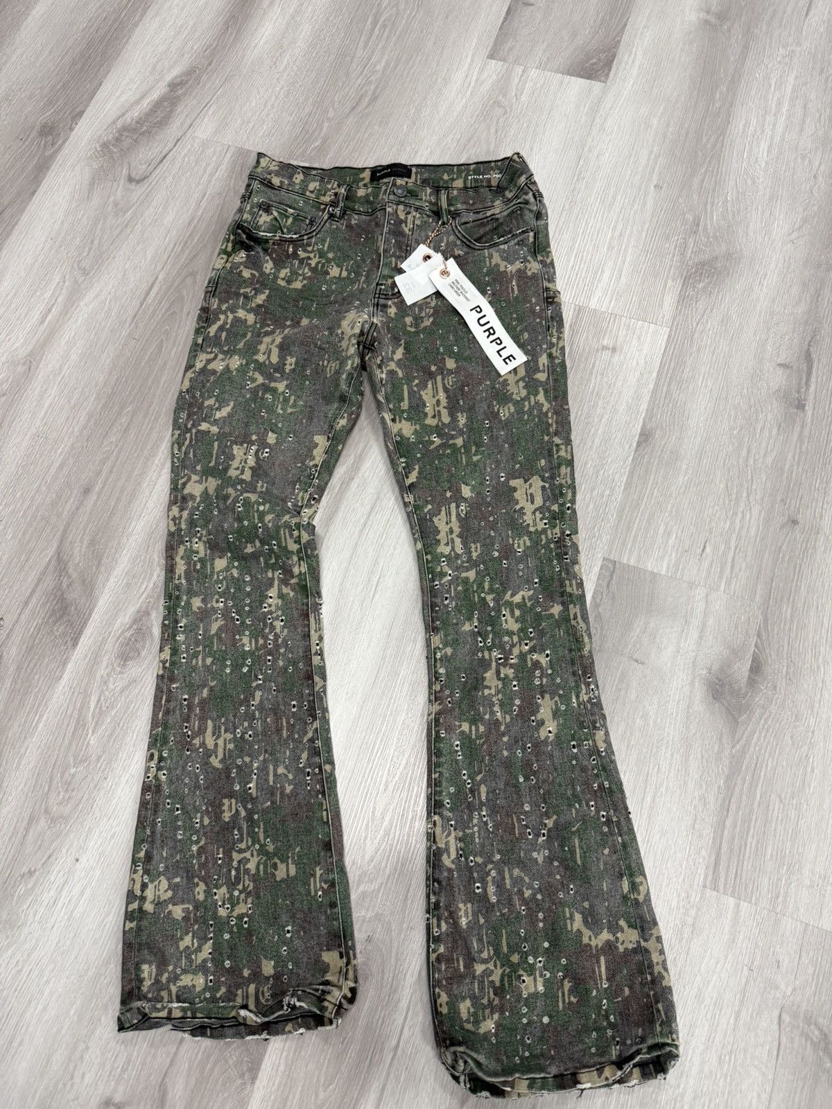 Purple Camo Flare Jean
