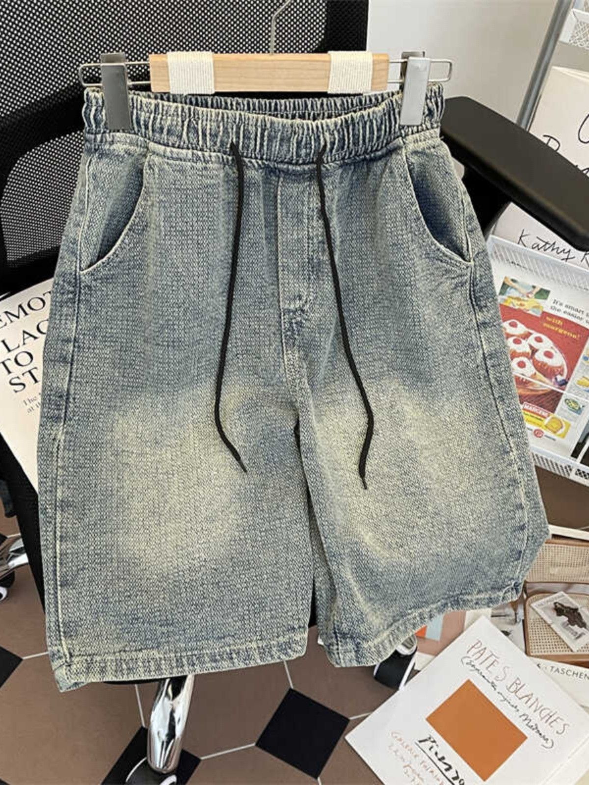 Japanese Brand × Jean Retro loose fitting wide leg denim shorts Size US 30 / EU 46 - 5 Thumbnail