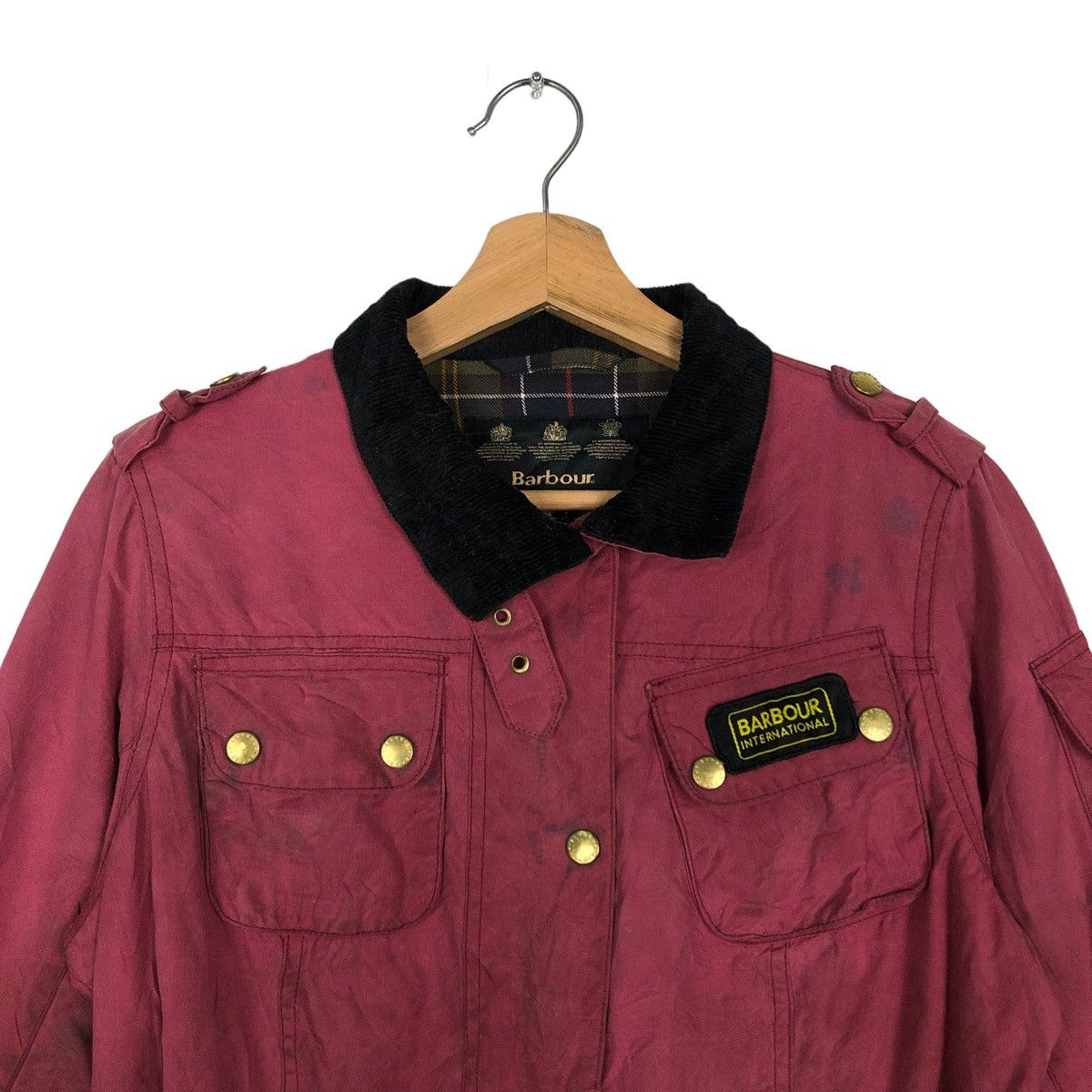 Barbour 🔥BARBOUR WAX INTERNATIONAL TARTAN JACKET Size US S / EU 44-46 / 1 - 3 Thumbnail