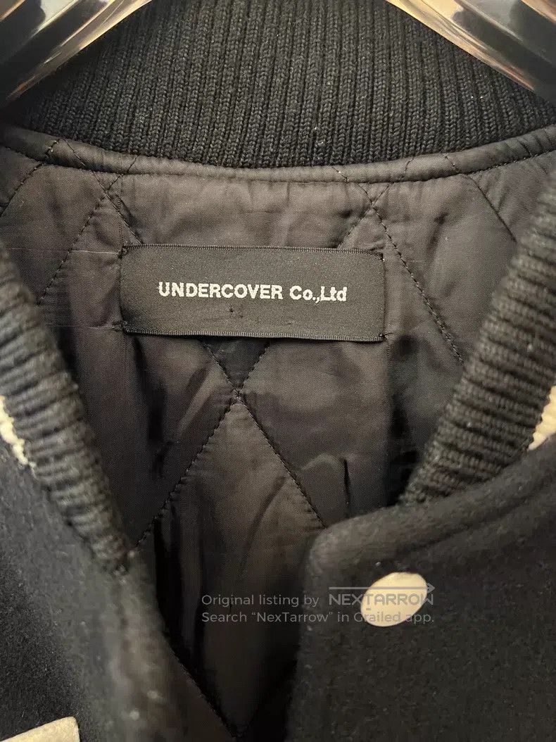 Undercover Undercover 22 AW Leather Sleeve Wool Baseball Jacket Size US L / EU 52-54 / 3 - 3 Thumbnail