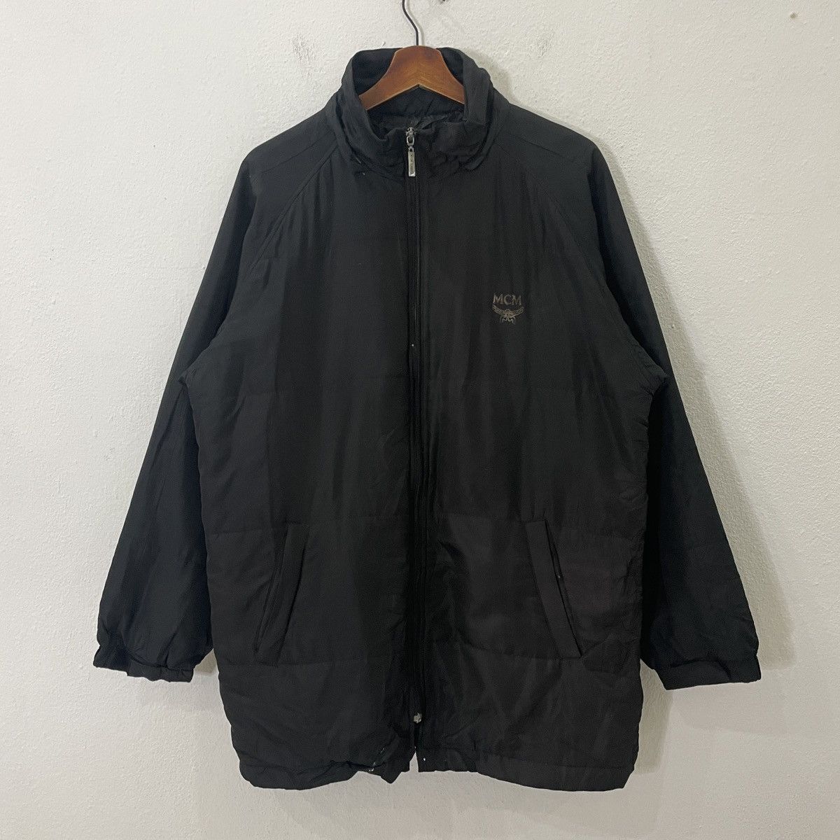 image of Vintage MCM Faded Jacket in Black, Men's (Size Large)