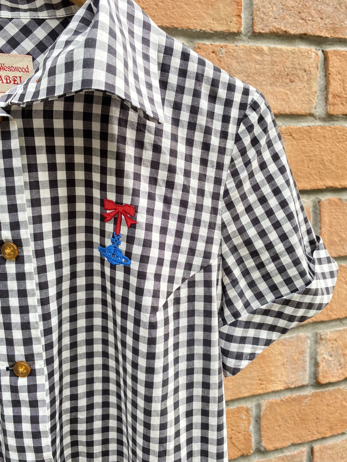 Vivienne Westwood Vivienne Westwood RED LABEL Gingham Embroidered Shirt Size XS / US 0-2 / IT 36-38 - 13 Thumbnail