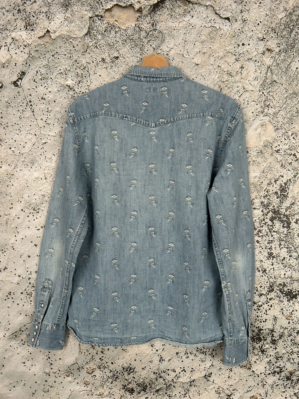 Allsaints Allsaints Denim Avant Garde Shirt Designer Grunge Streetwear Size US M / EU 48-50 / 2 - 5 Thumbnail
