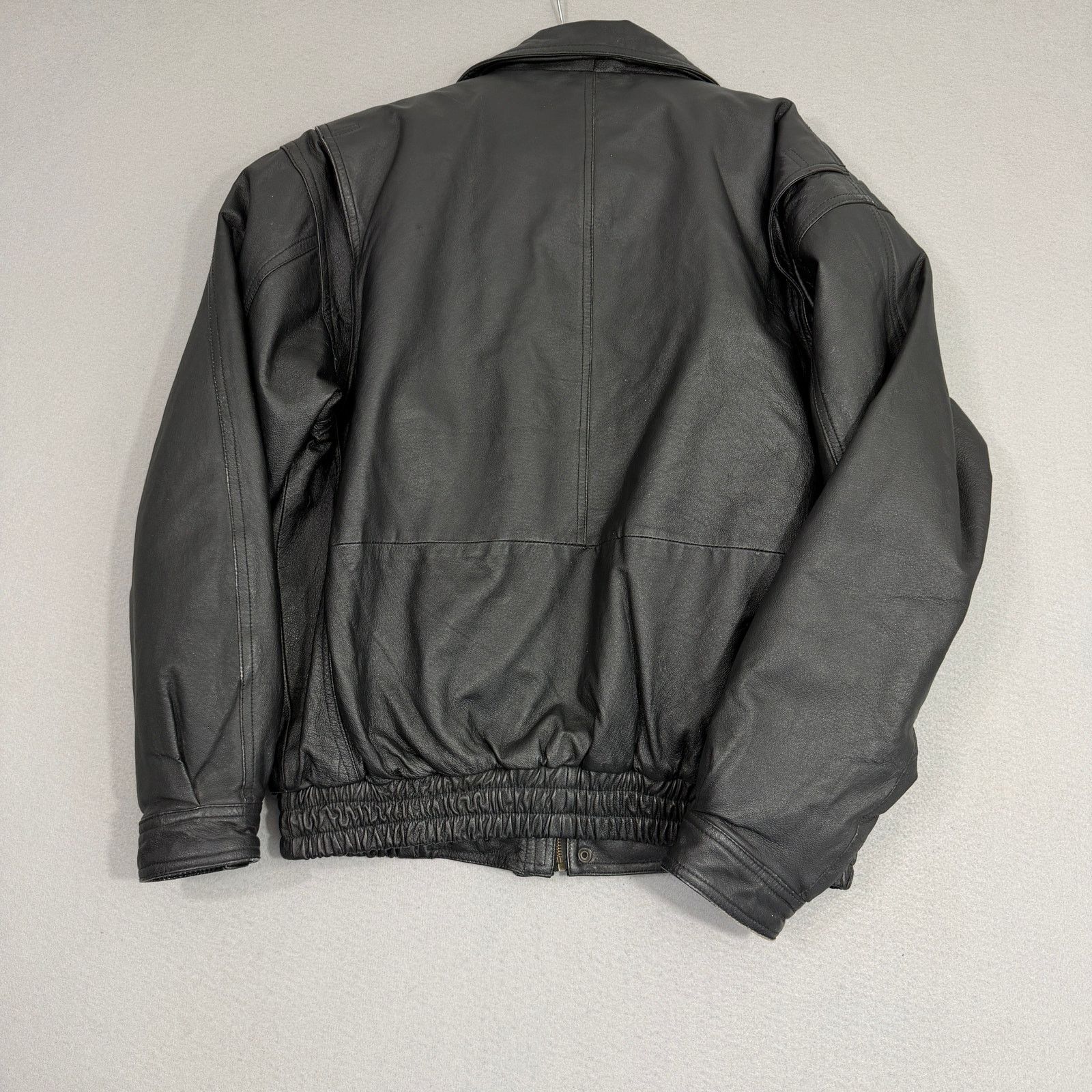 Vintage Vintage Hind Leather Bomber Jacket Men's Large Black 90s Size US L / EU 52-54 / 3 - 8 Thumbnail