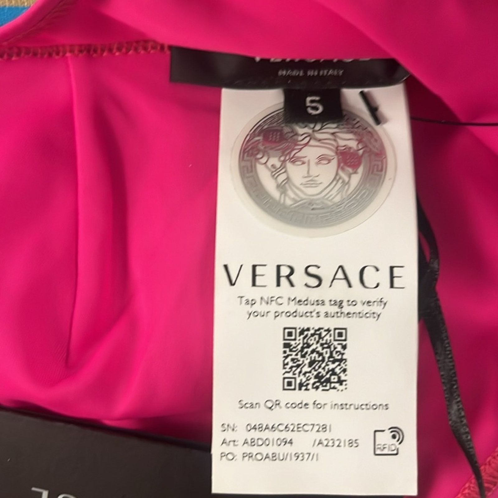 Versace Versace NWT SET bikini top & bottom! Pink & blue both XL 5 Size ONE SIZE - 4 Thumbnail