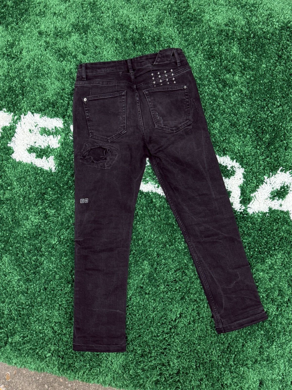 Ksubi Ksubi Black Boneyard Denim Jeans Sz. 29 Distressed Grunge Size US 29 - 1 Thumbnail