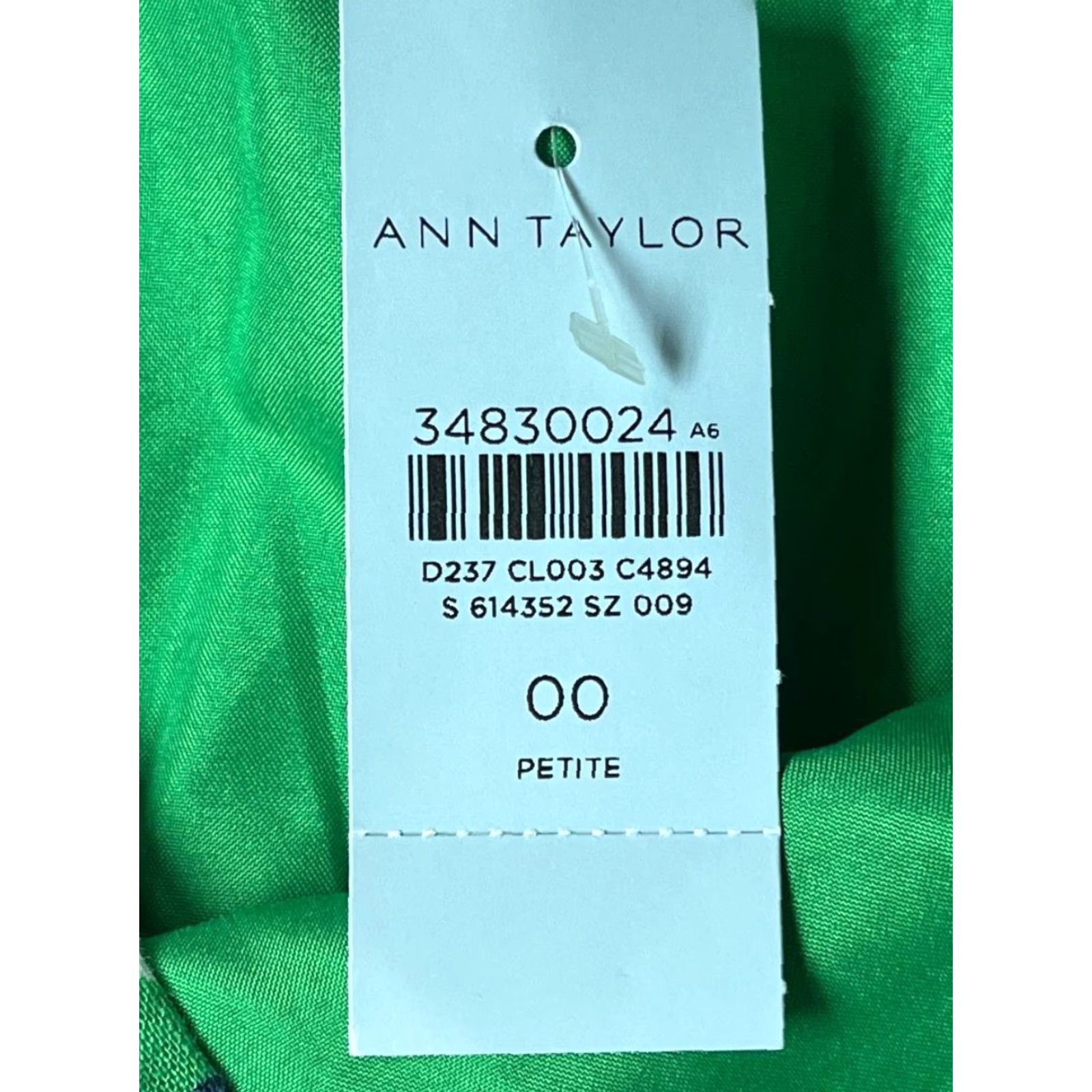 Ann Taylor Ann Taylor Skirt 00P Teal Floral Lined Zip Back NWT Petite Women Short Pencil Linen Blend Pattern Flower Vintage No? Size 24" / US 00 / IT 34 - 5 Thumbnail