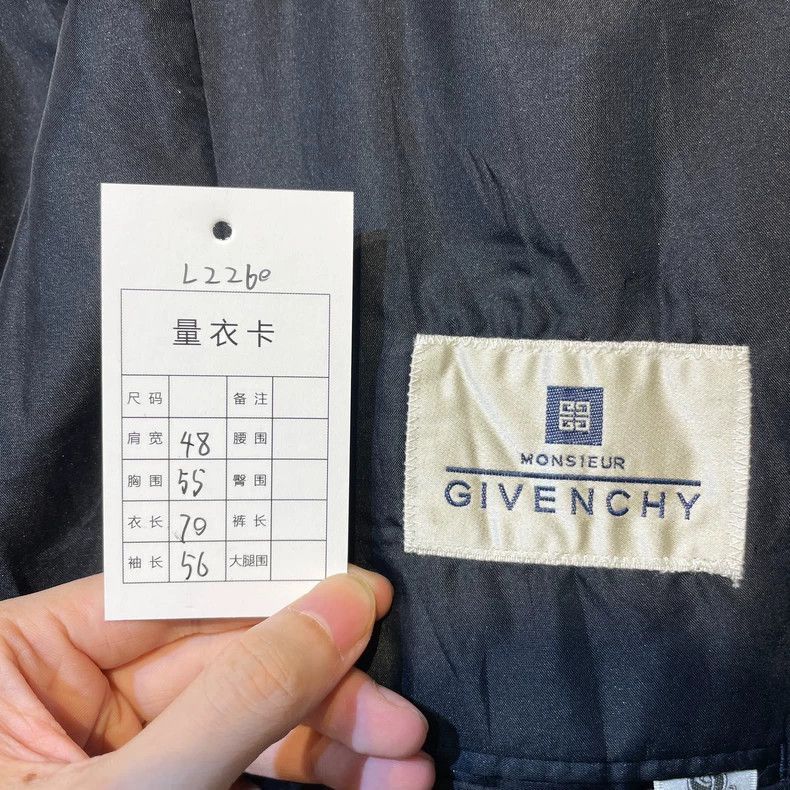 Givenchy vintage givenchy wool blazer in navy-2508 Size US M / EU 48-50 / 2 - 8 Thumbnail