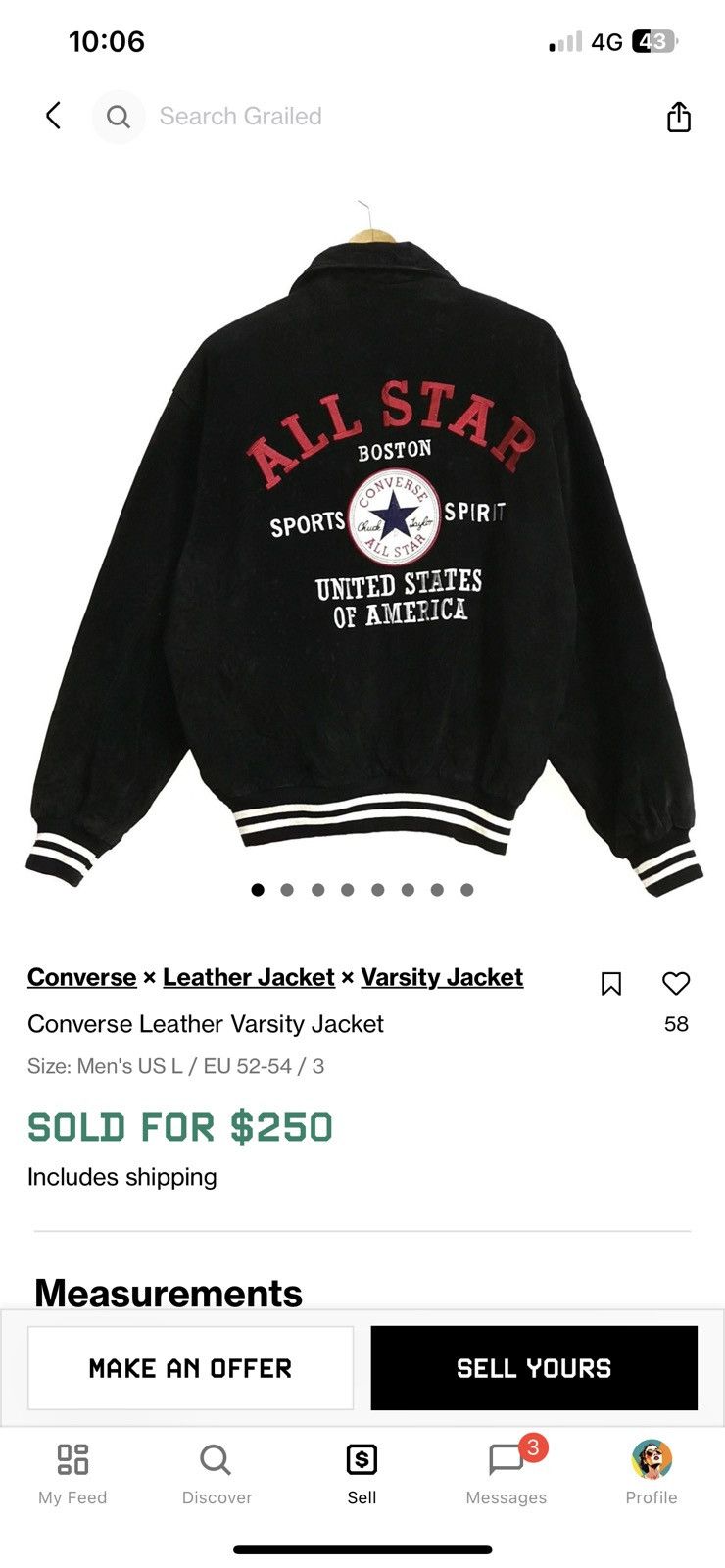 Converse Vintage 80s Converse All Star Varsity Jacket Size US L / EU 52-54 / 3 - 2 Thumbnail